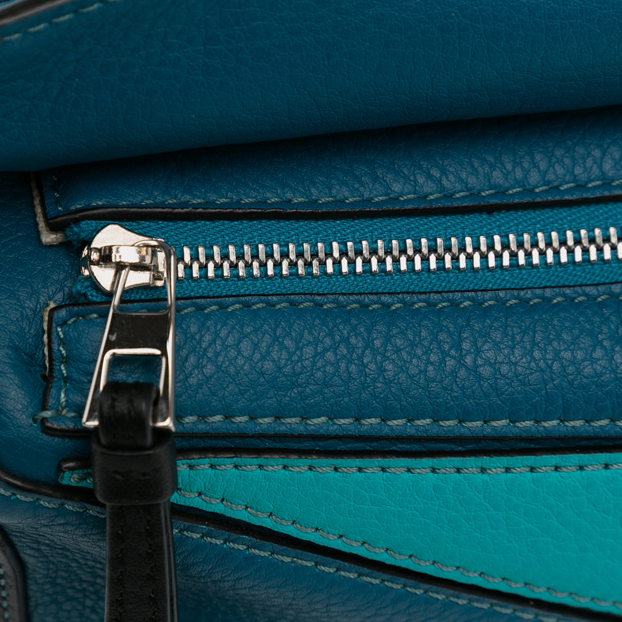 Loewe Blue Mini Tricolor Puzzle Satchel 
