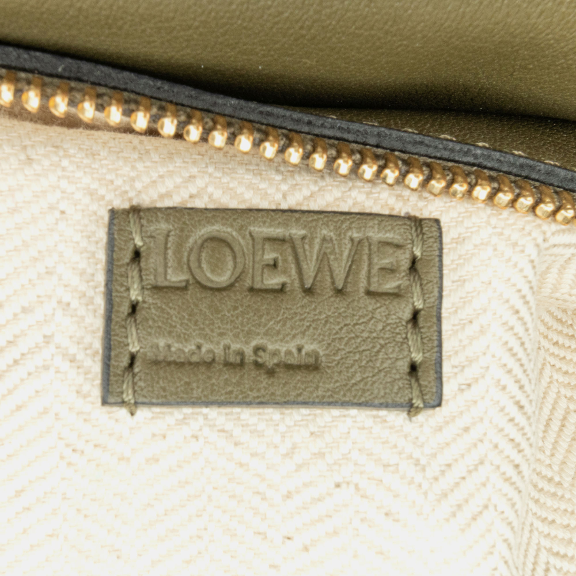 Loewe Green Mini Tricolor Puzzle Bag 