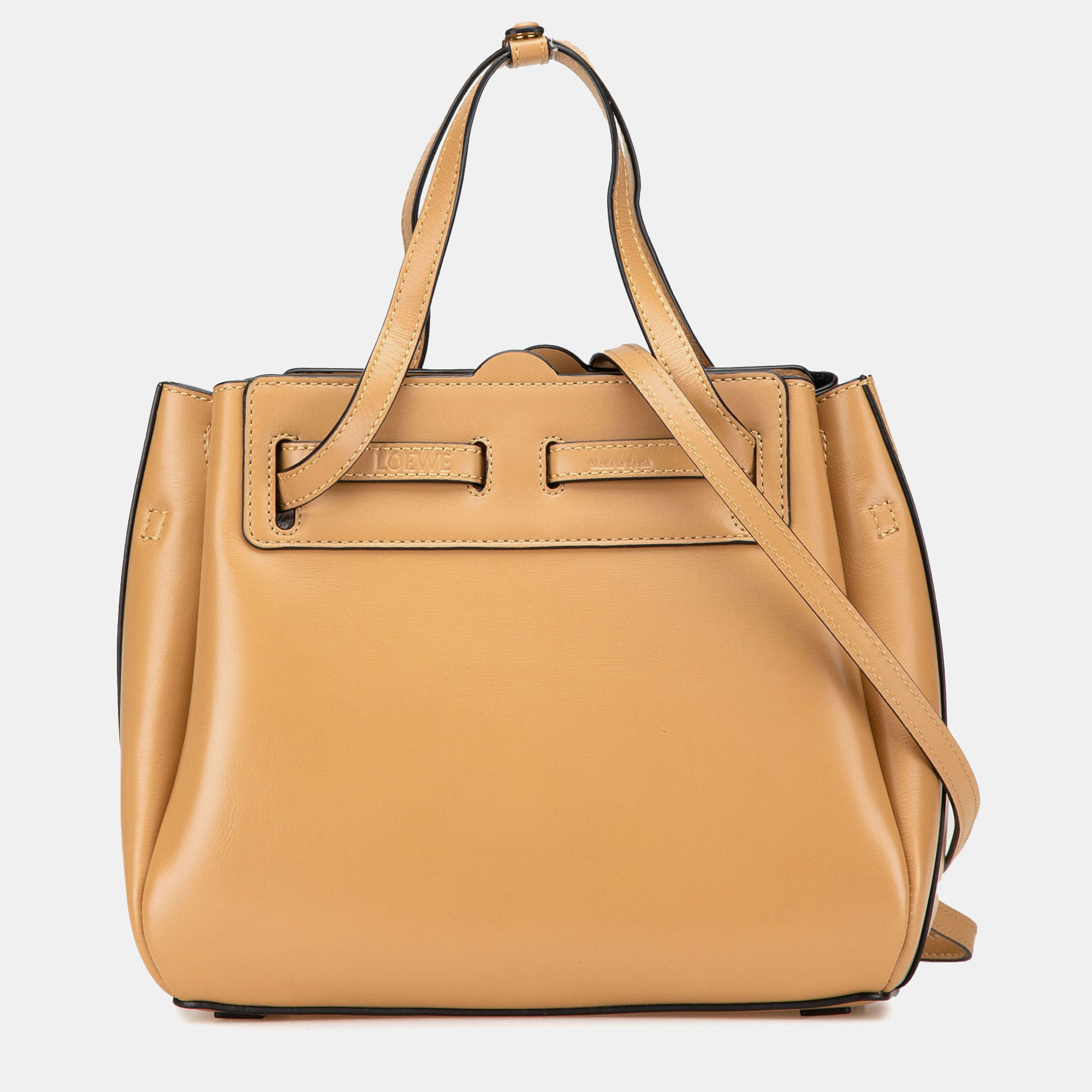 

Loewe Brown Leather Mini Lazo Satchel Bag