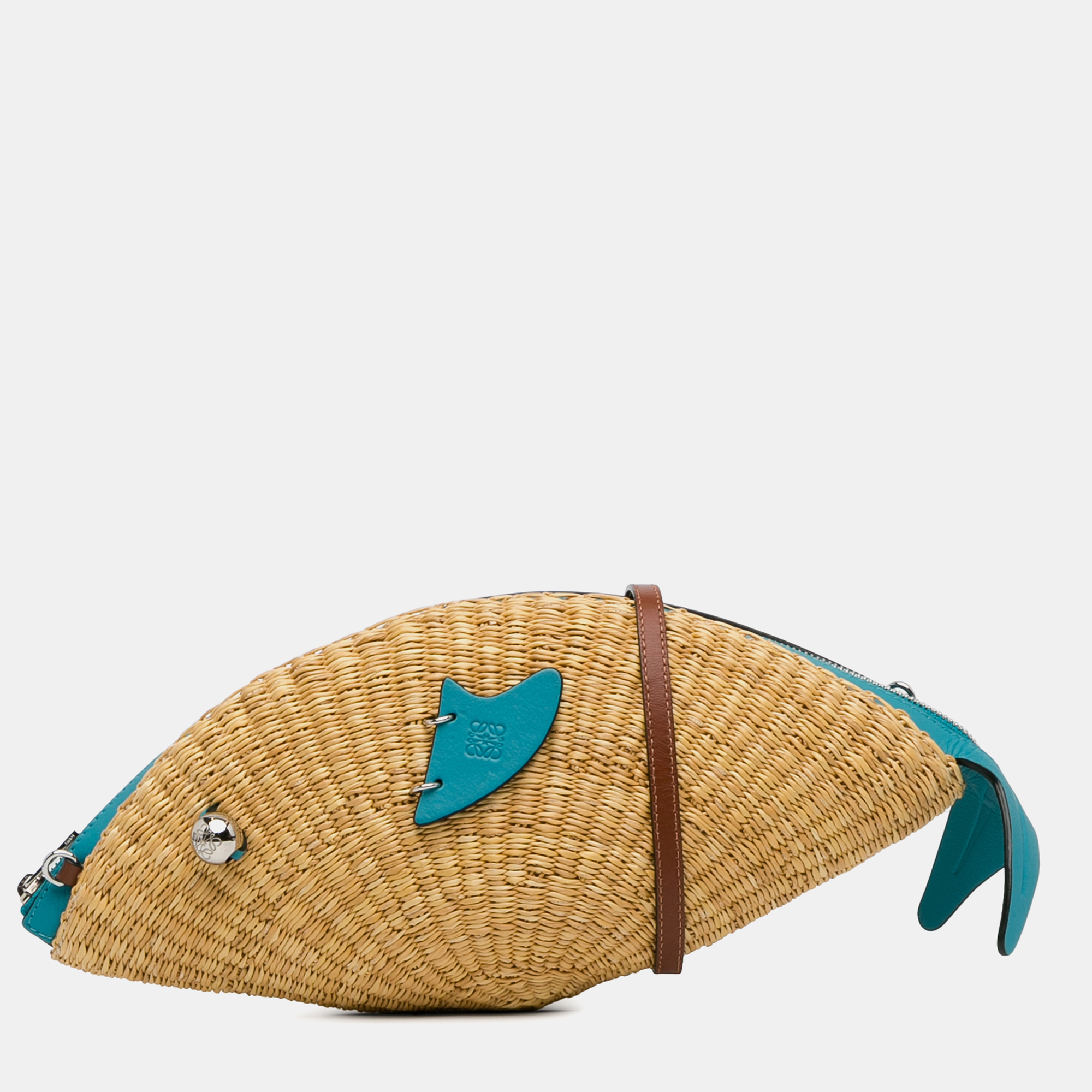 

Loewe Brown Paula's Ibiza Wicker Fish Bag