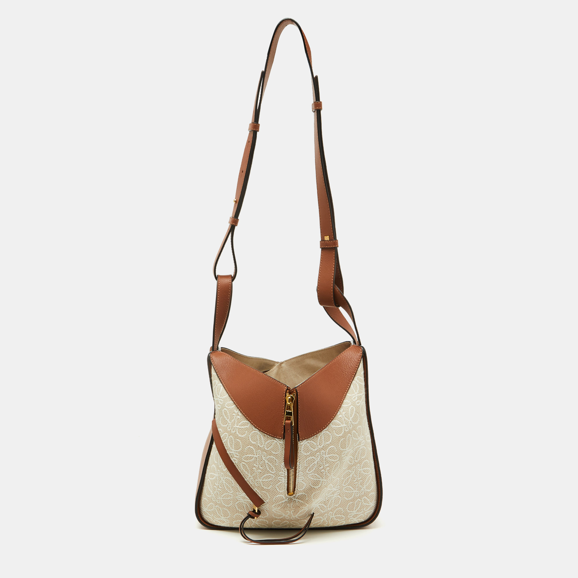 

Loewe Beige/Tan Fabric and Leather Hammock Small 2way Hand Shoulder Bag