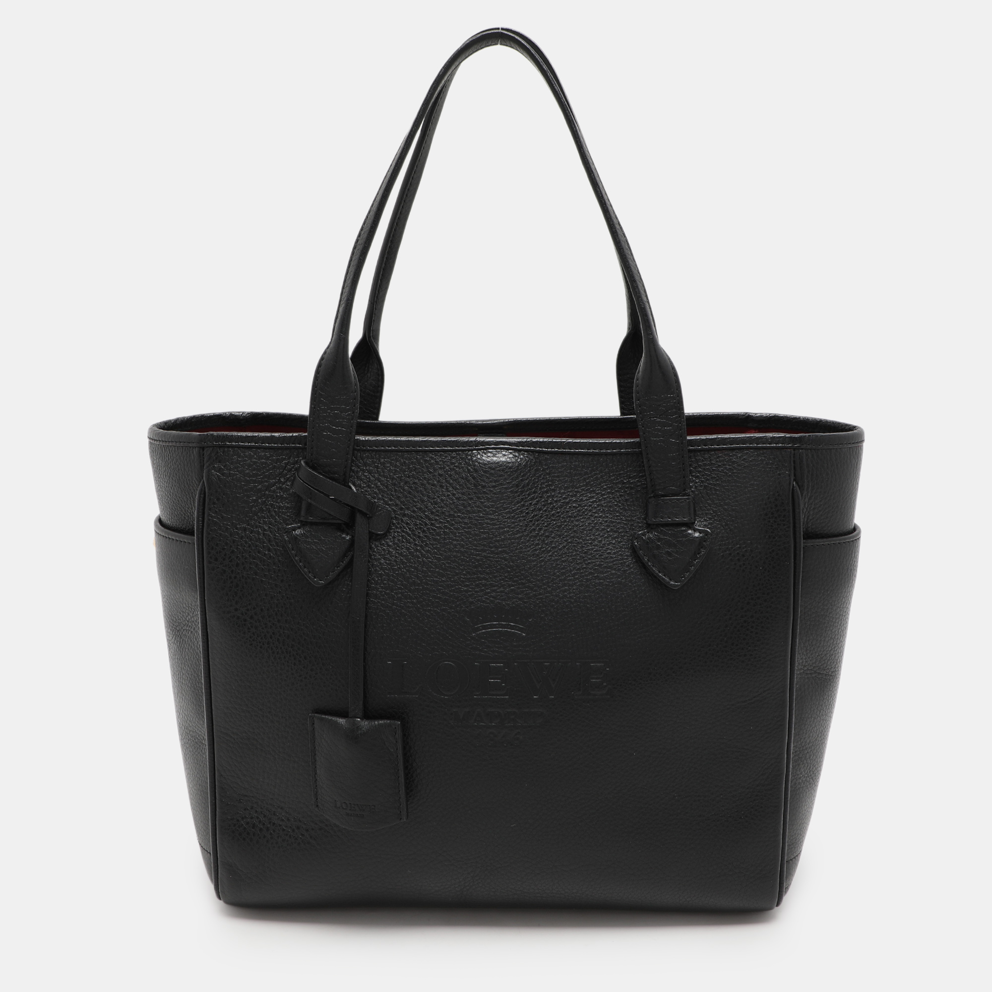 

Loewe Black Leather Heritage Shopper Tote