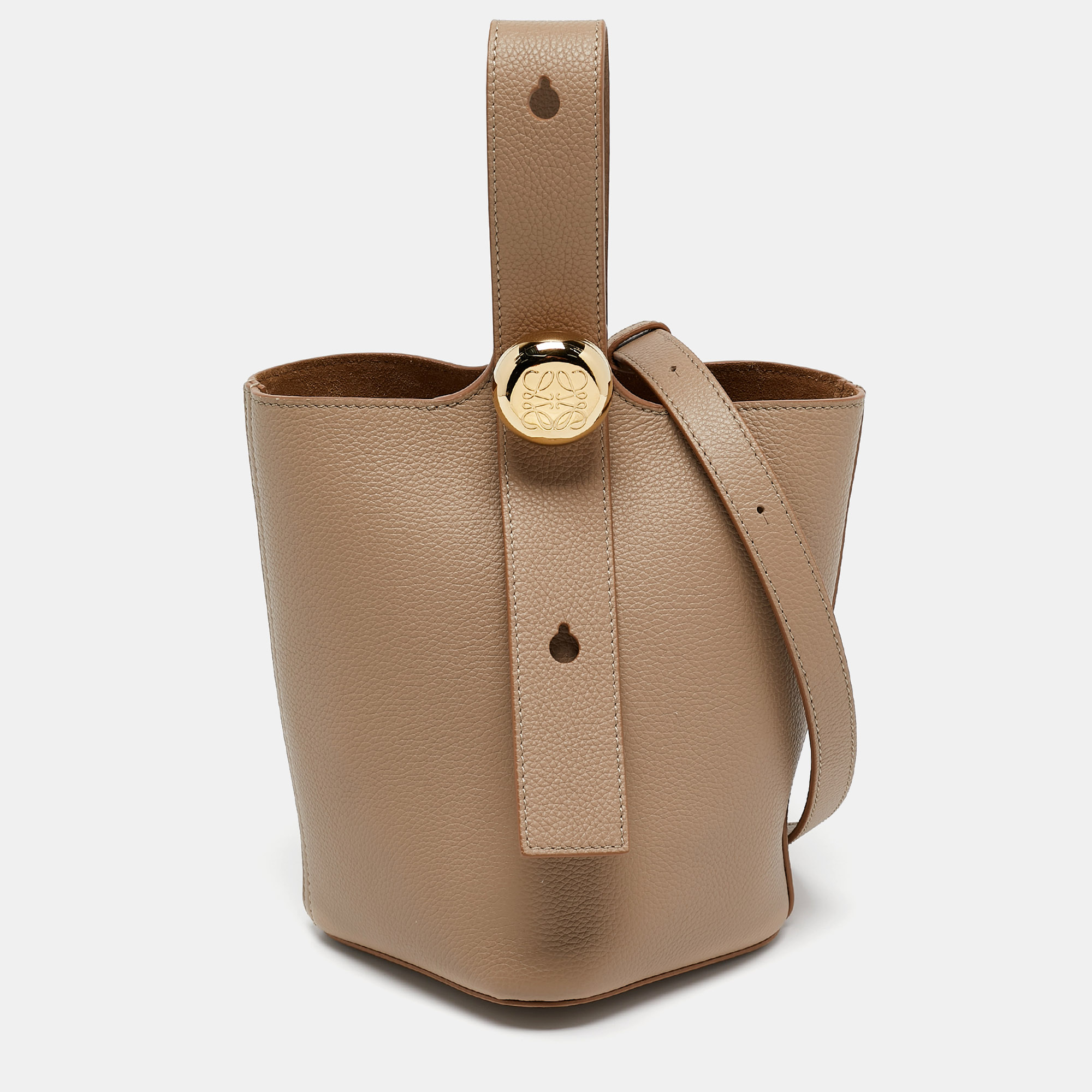 

Loewe Beige Leather Mini Bucket Bag