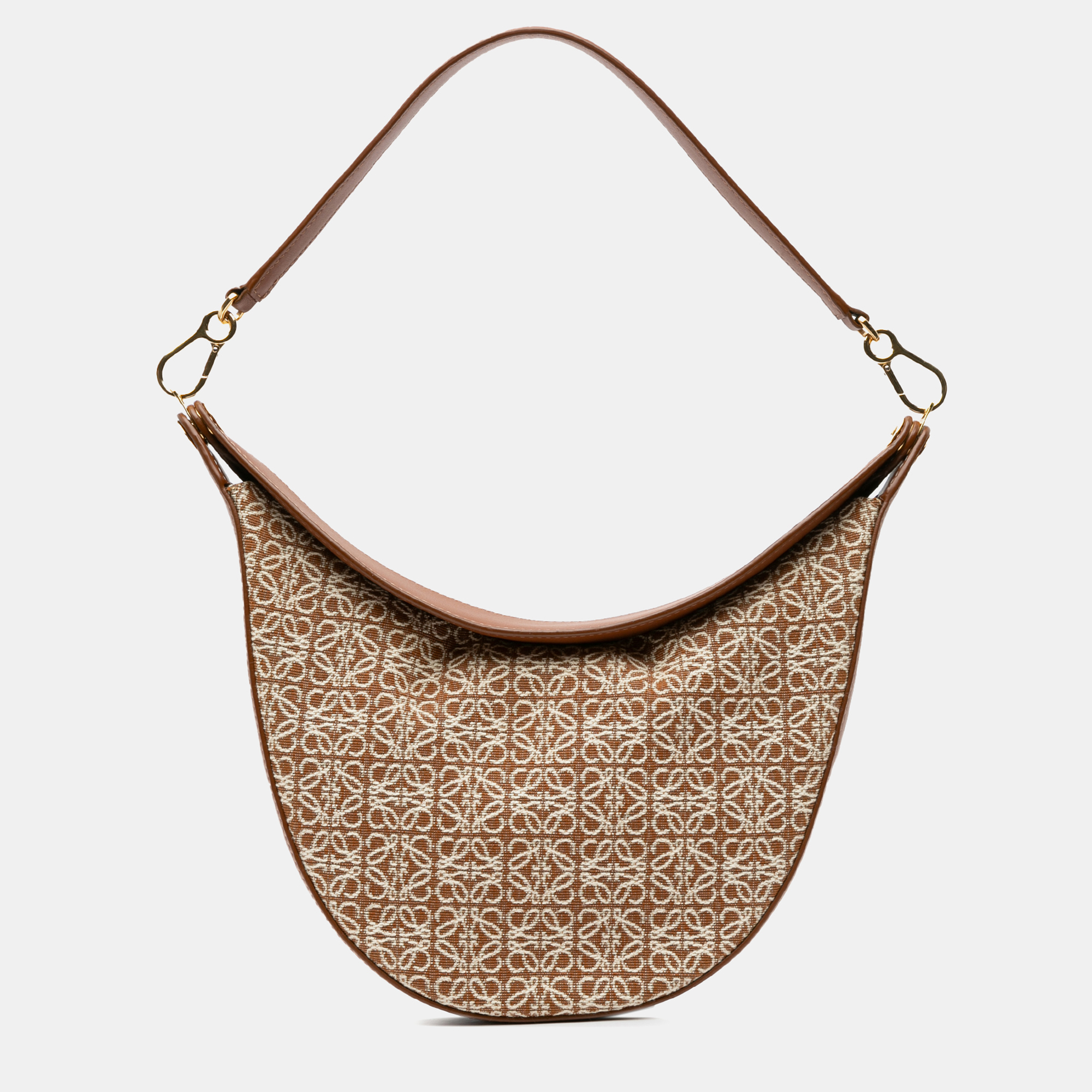 

Loewe Brown Anagram Canvas Luna Hobo