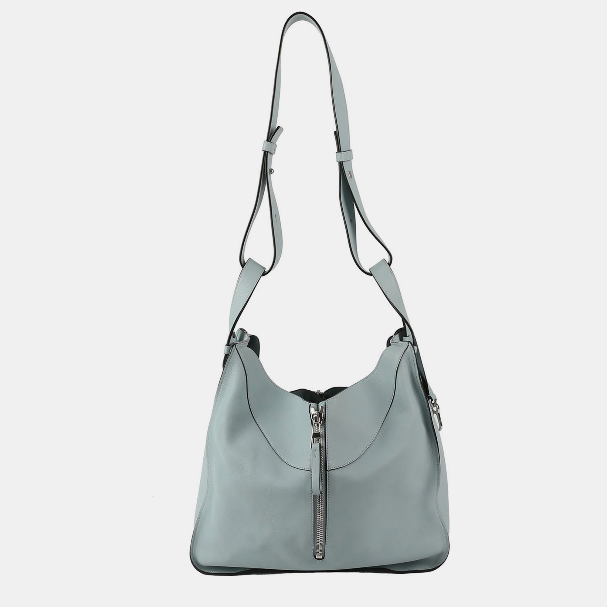 

Loewe Large Sky Blue Leather Hammock Tote