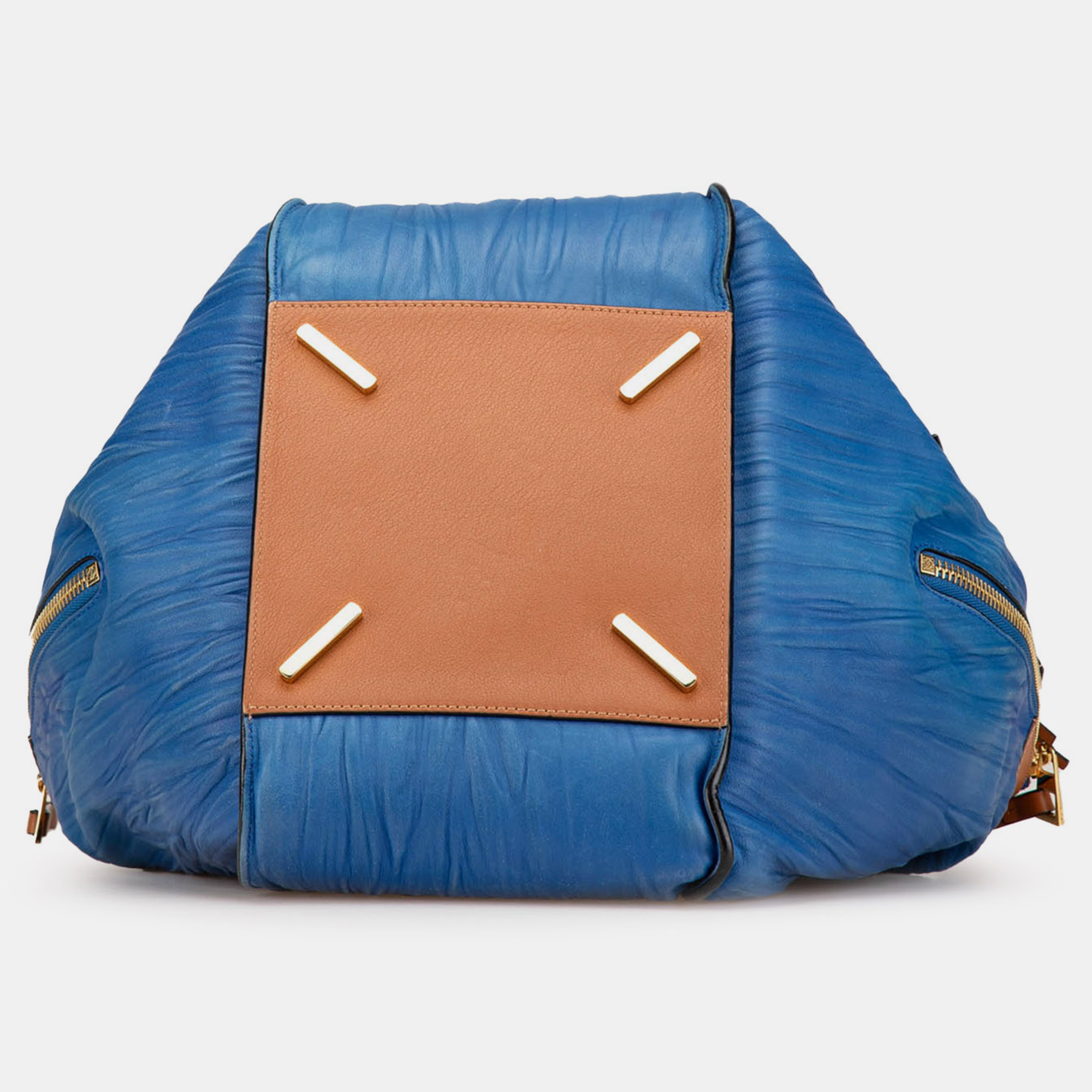 Loewe Blue Large Bicolor Leather Hammock Bag 