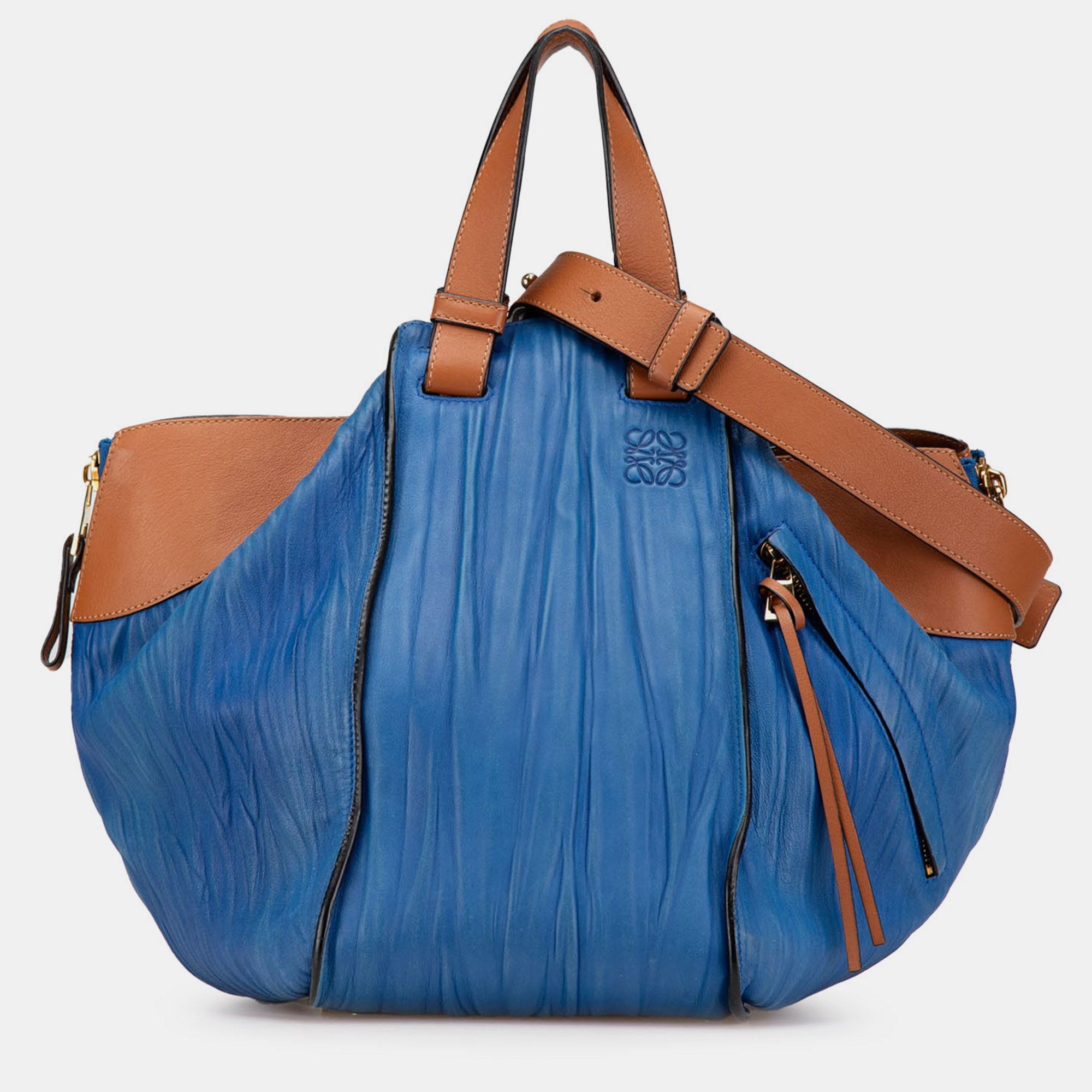 

Loewe Blue Large Bicolor Leather Hammock Bag