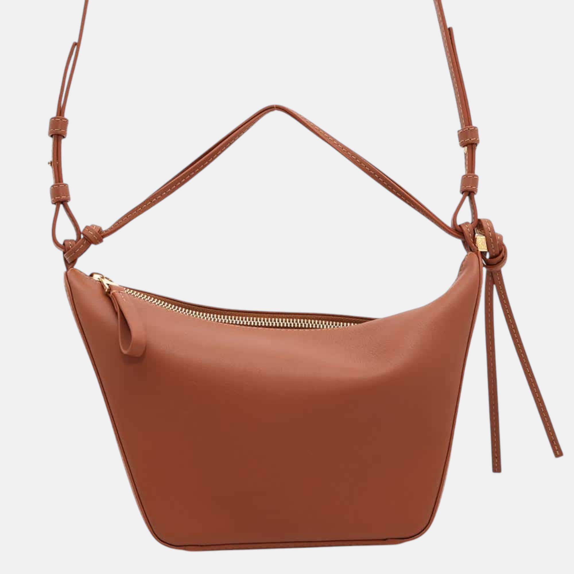 

Loewe Tan Leather Hammock Hobo Bag