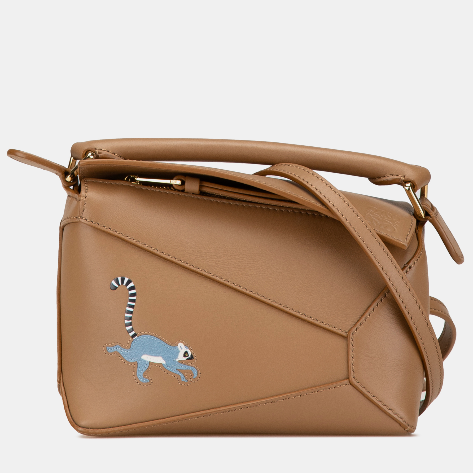 

Loewe Brown Suna Fujita Mini Lemur Puzzle Edge Bag