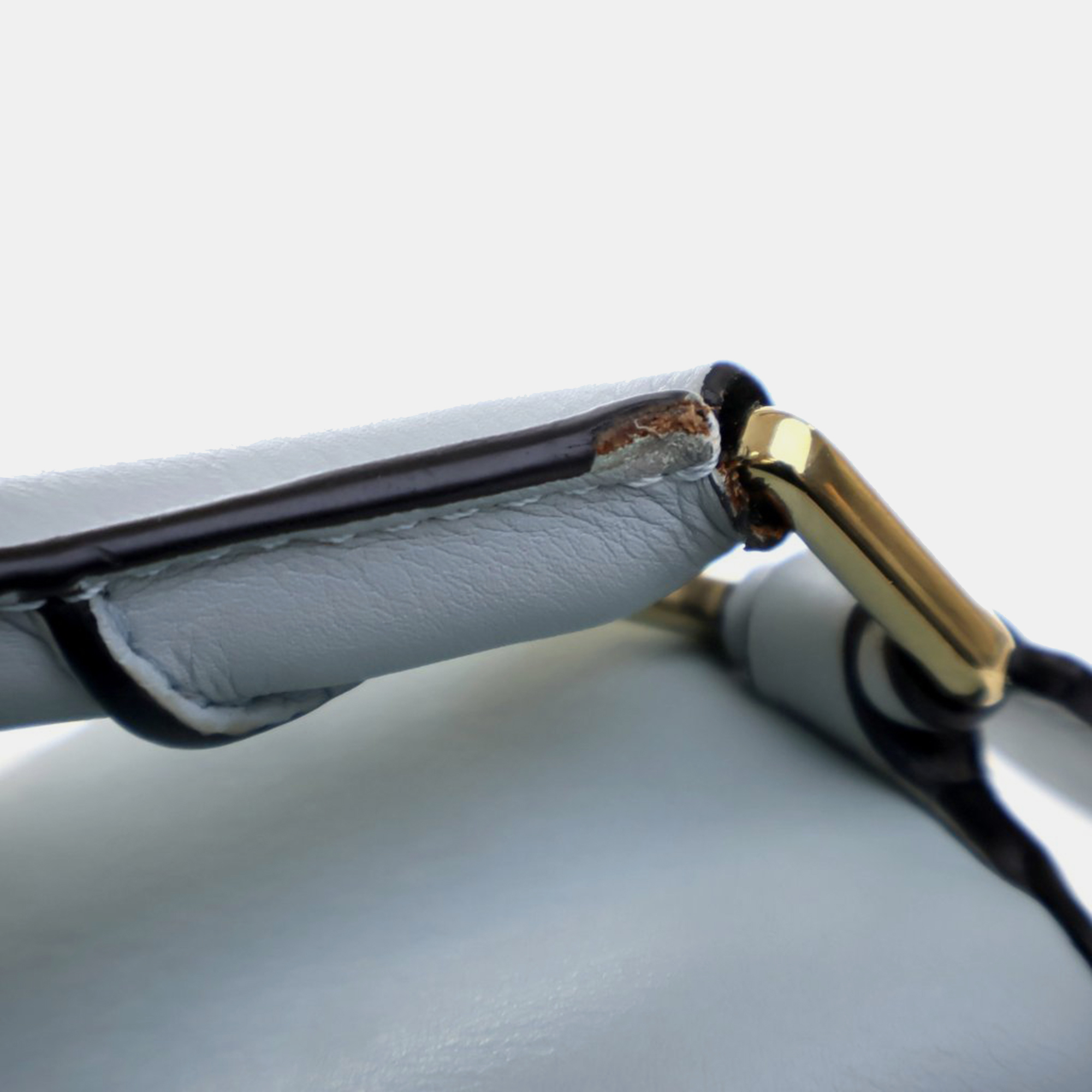 Loewe Blue Medium Tricolor Calfskin Puzzle Satchel 