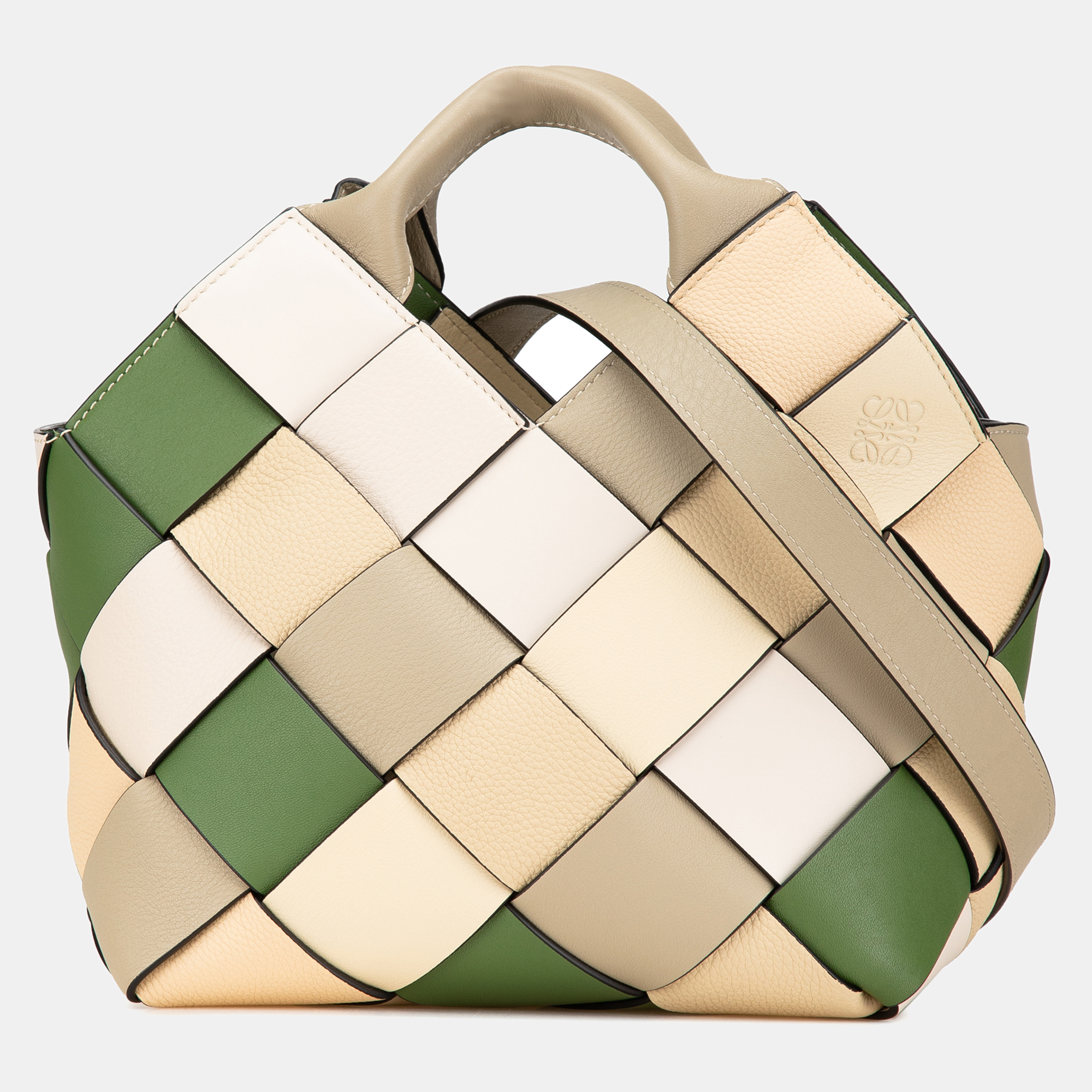 

Loewe Multicolor Small Woven Leather The Surplus Collection Basket Bag