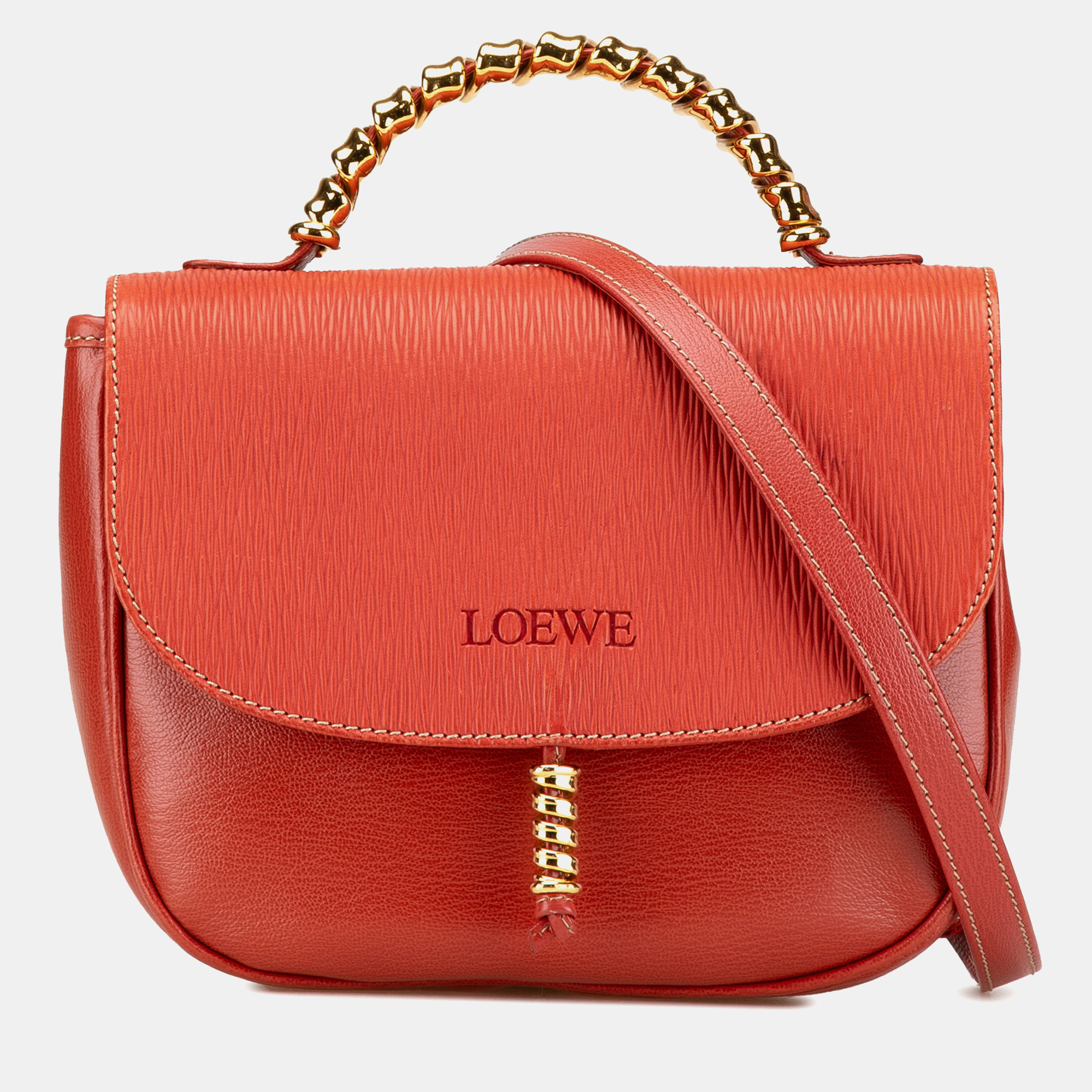 

Loewe Red Leather Velazquez Satchel