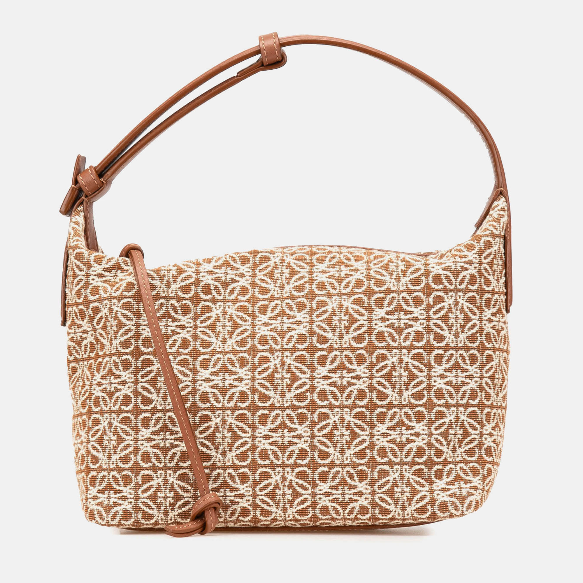 

Loewe Brown Small Anagram Canvas Cubi Bag