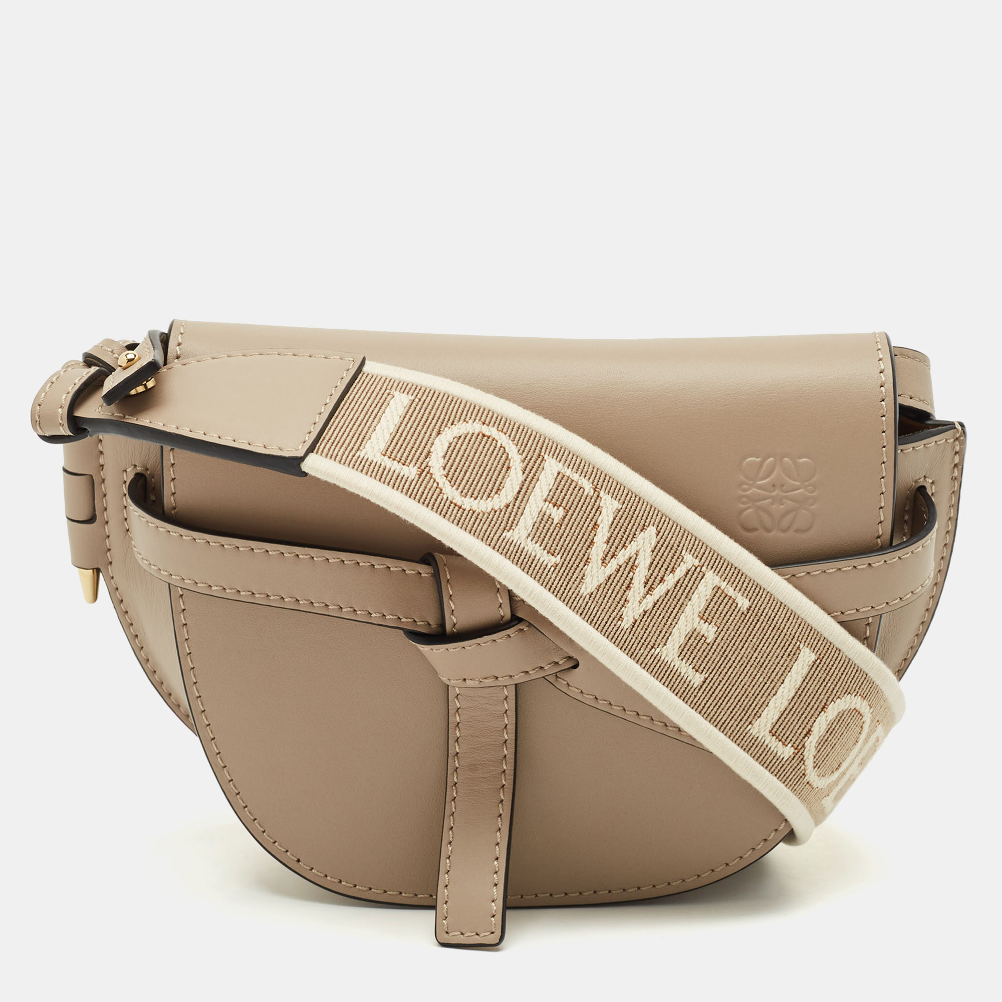 

Loewe Beige Leather Jacquard Mini Gate Dual Bag