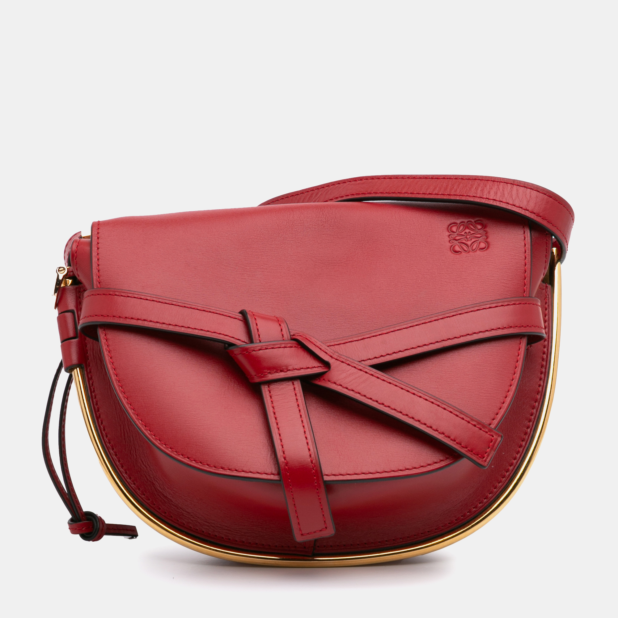 

Loewe Red Leather Metal Gate Small Crossbody