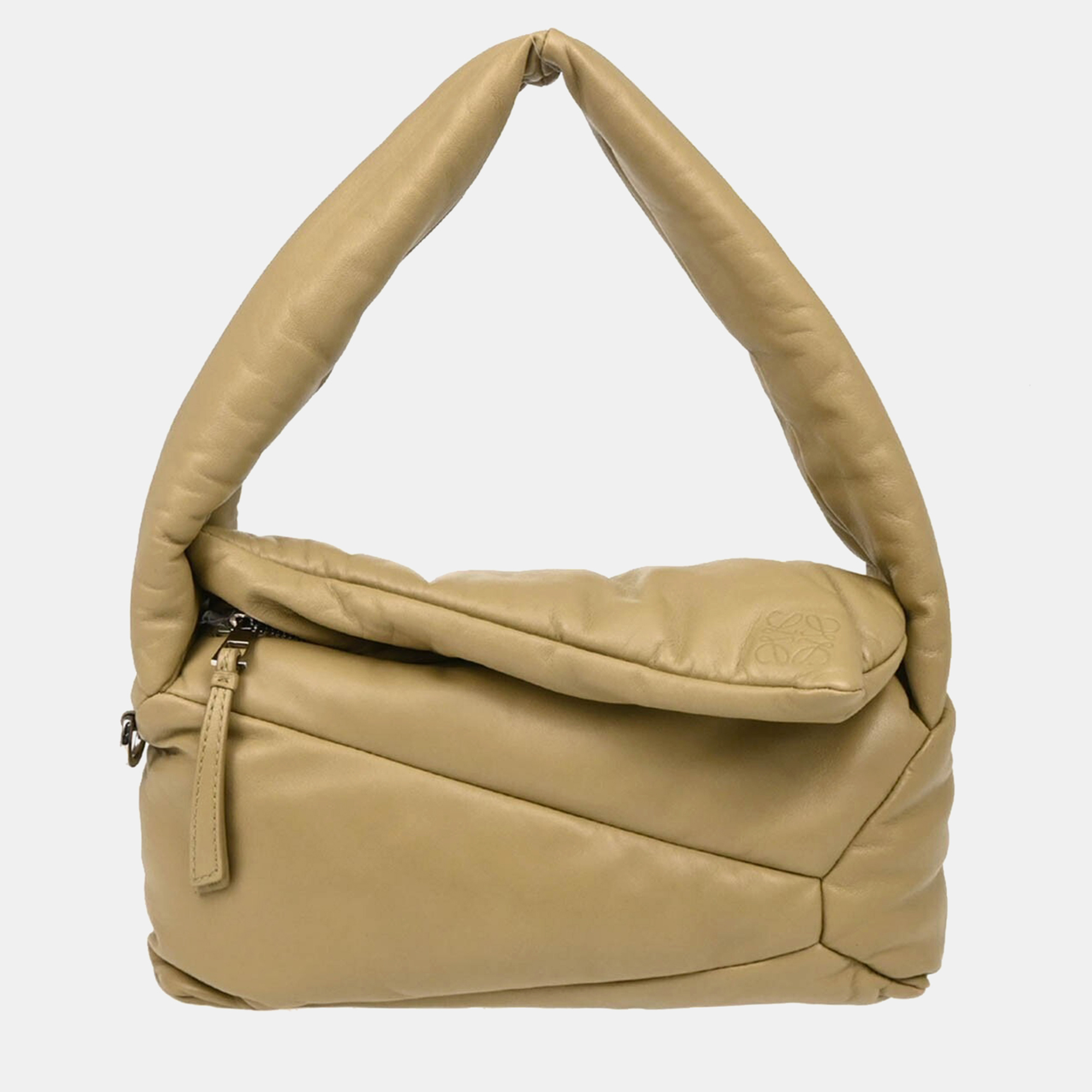 

Loewe Beige Lambskin Padded Puzzle Handbag