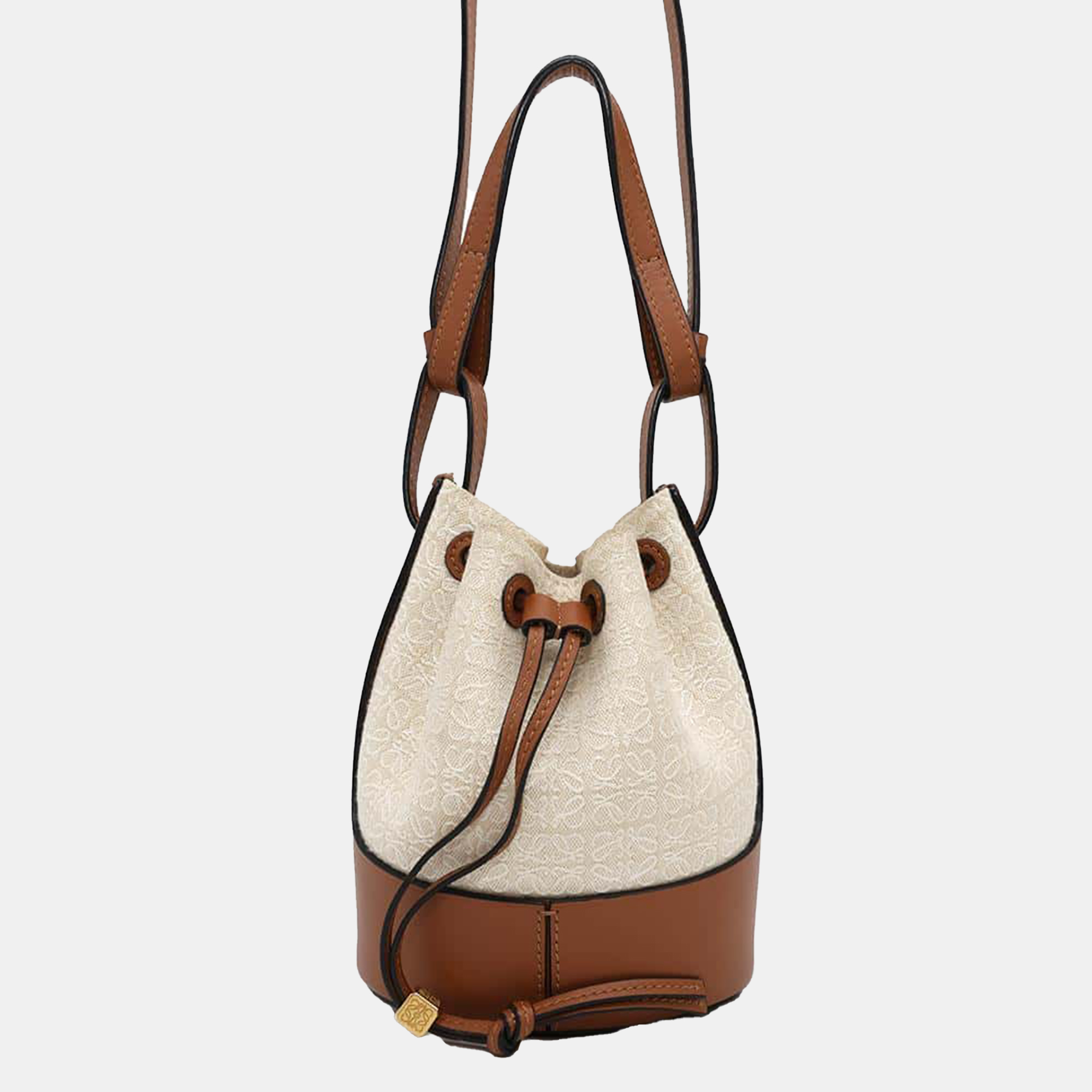 

Loewe Beige/Brown Canvas Leather Balloon 2Way Shoulder Bag