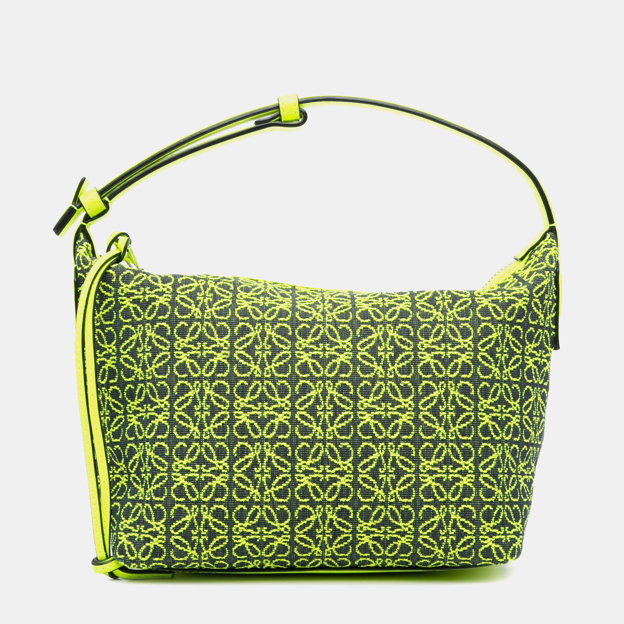

Loewe Green Small Anagram Canvas Cubi Bag