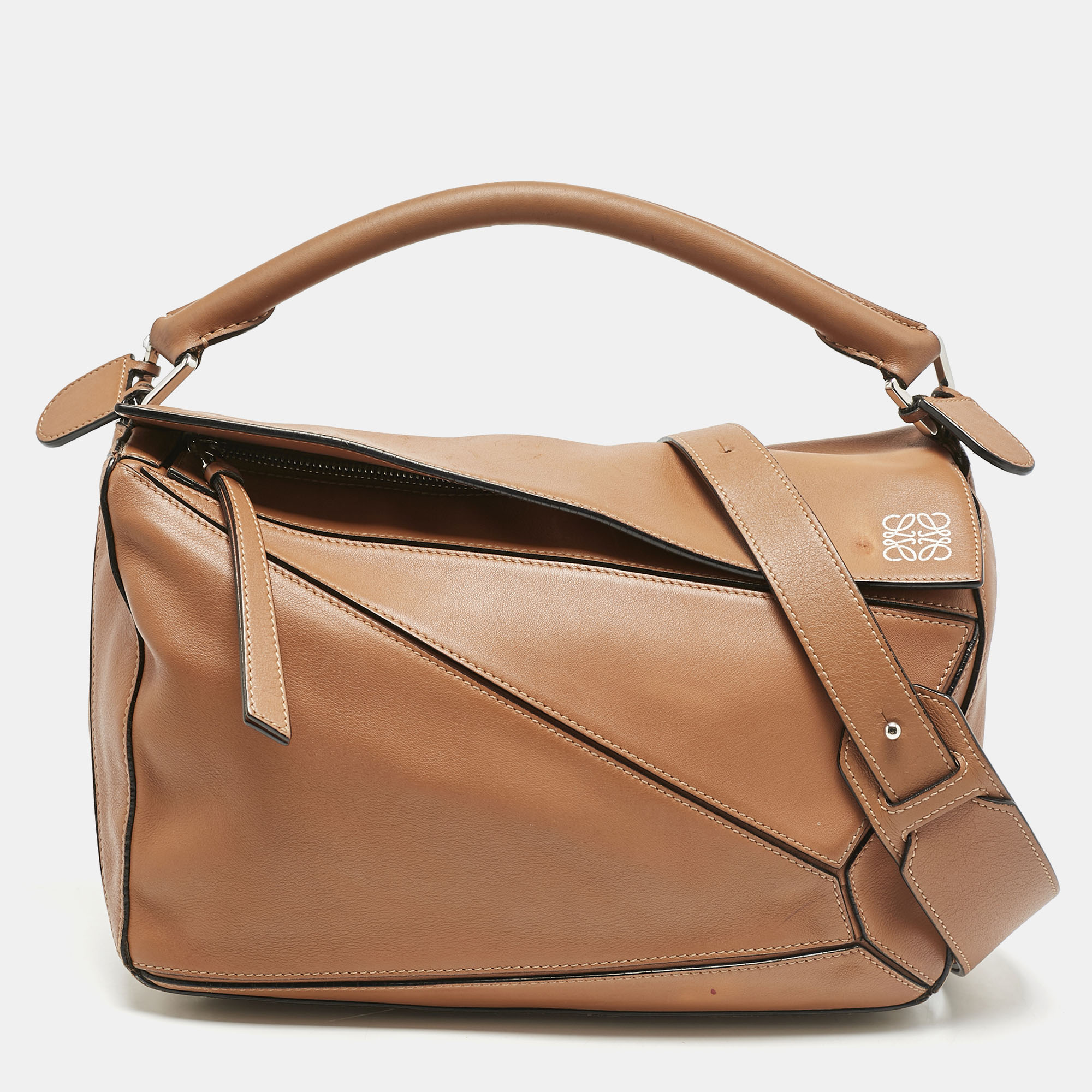 

Loewe Tan Leather  Puzzle Shoulder Bag