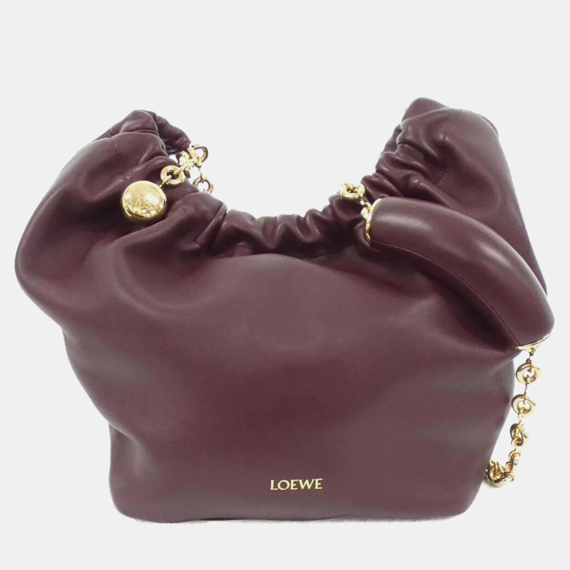 

Loewe Squeeze Small Shoulder Bag, Burgundy