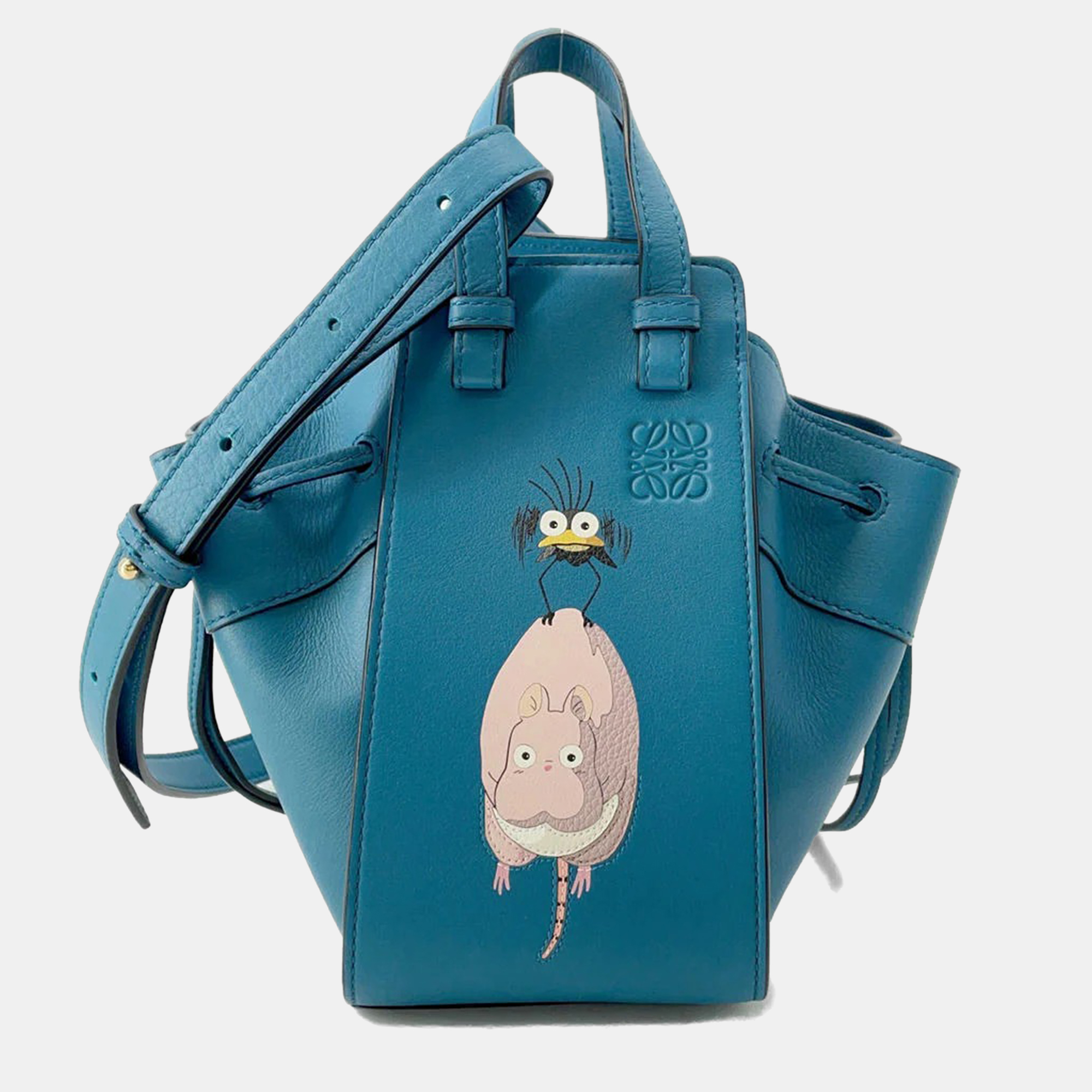 

Loewe Hammock Shoulder Bag Ghibli Collaboration Bounezumi Blue Leather Size Mini