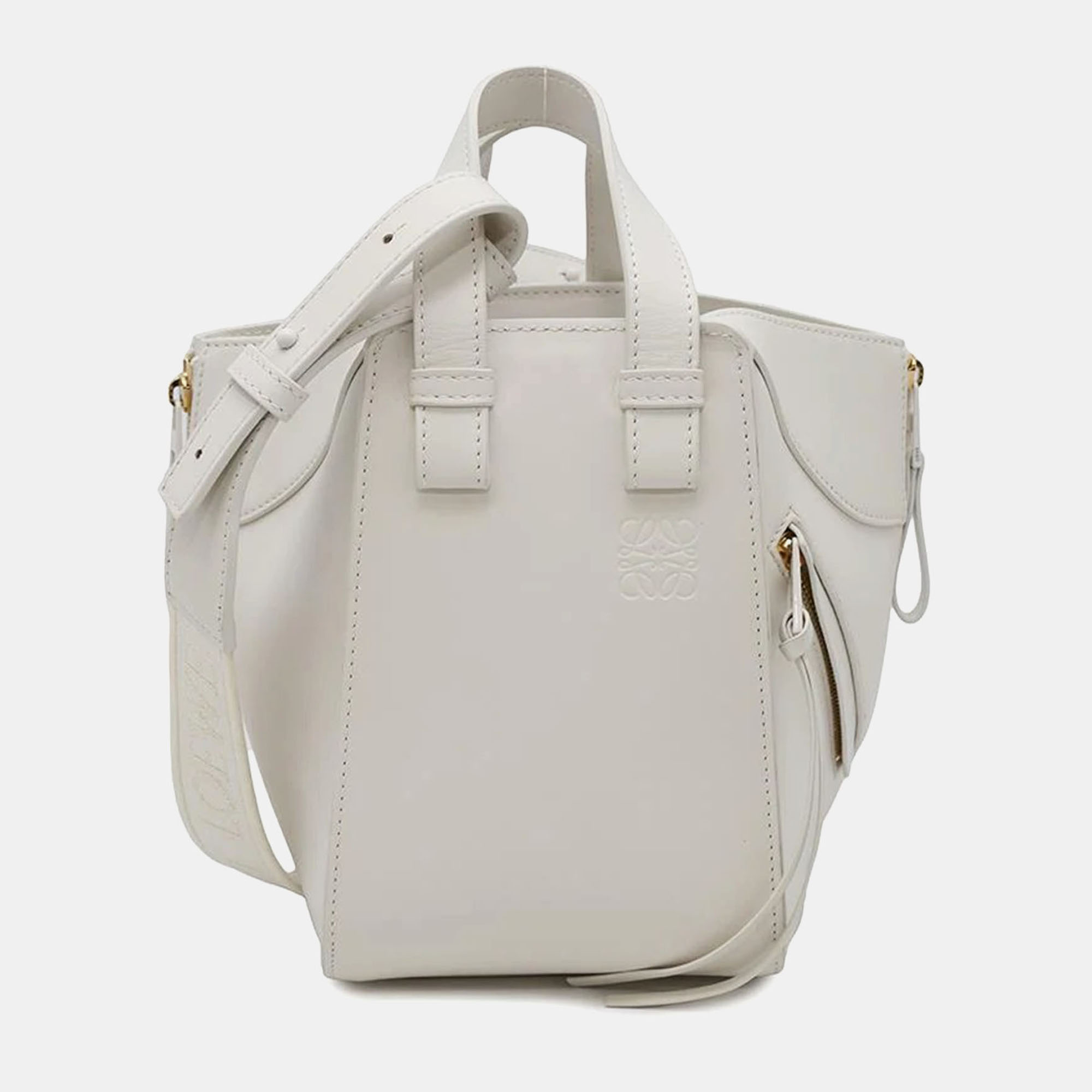 

Loewe White Leather Hammock Compact Bag