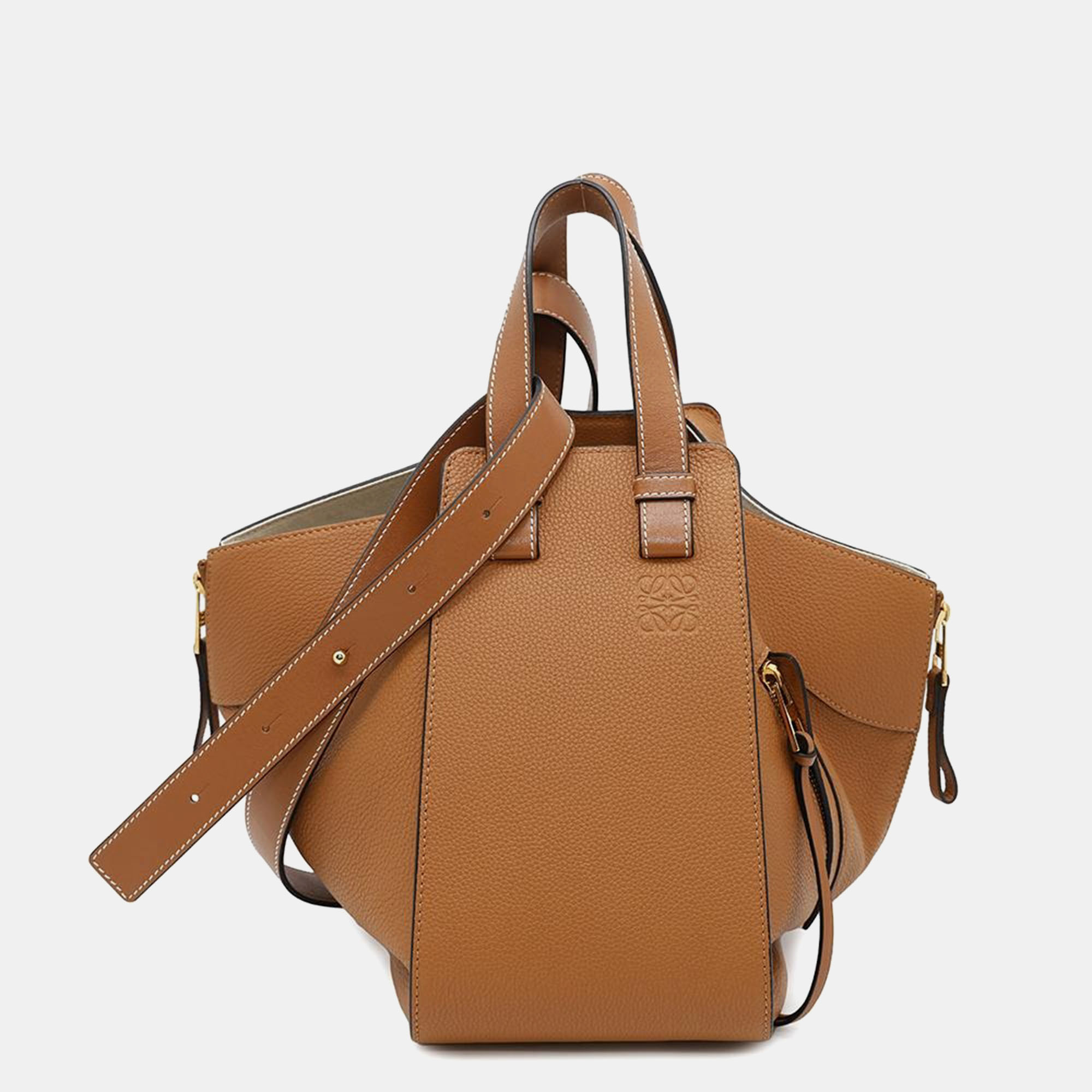 

Loewe Brown Leather Hammock Size Small