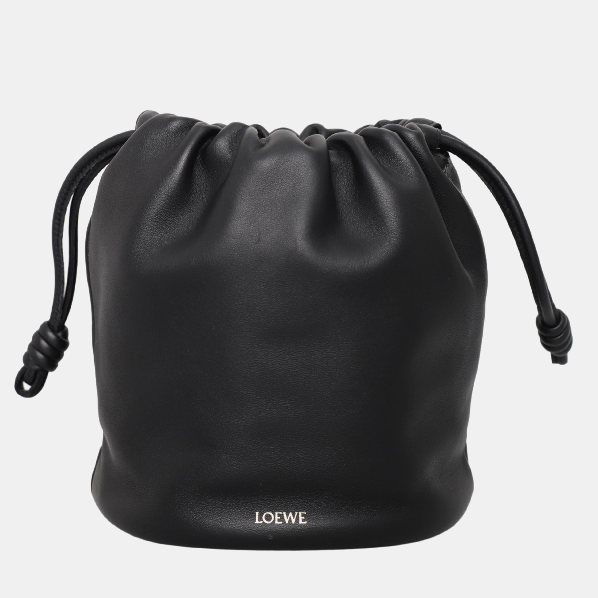 

Loewe Black Leather Flamenco Small Bucket Bag