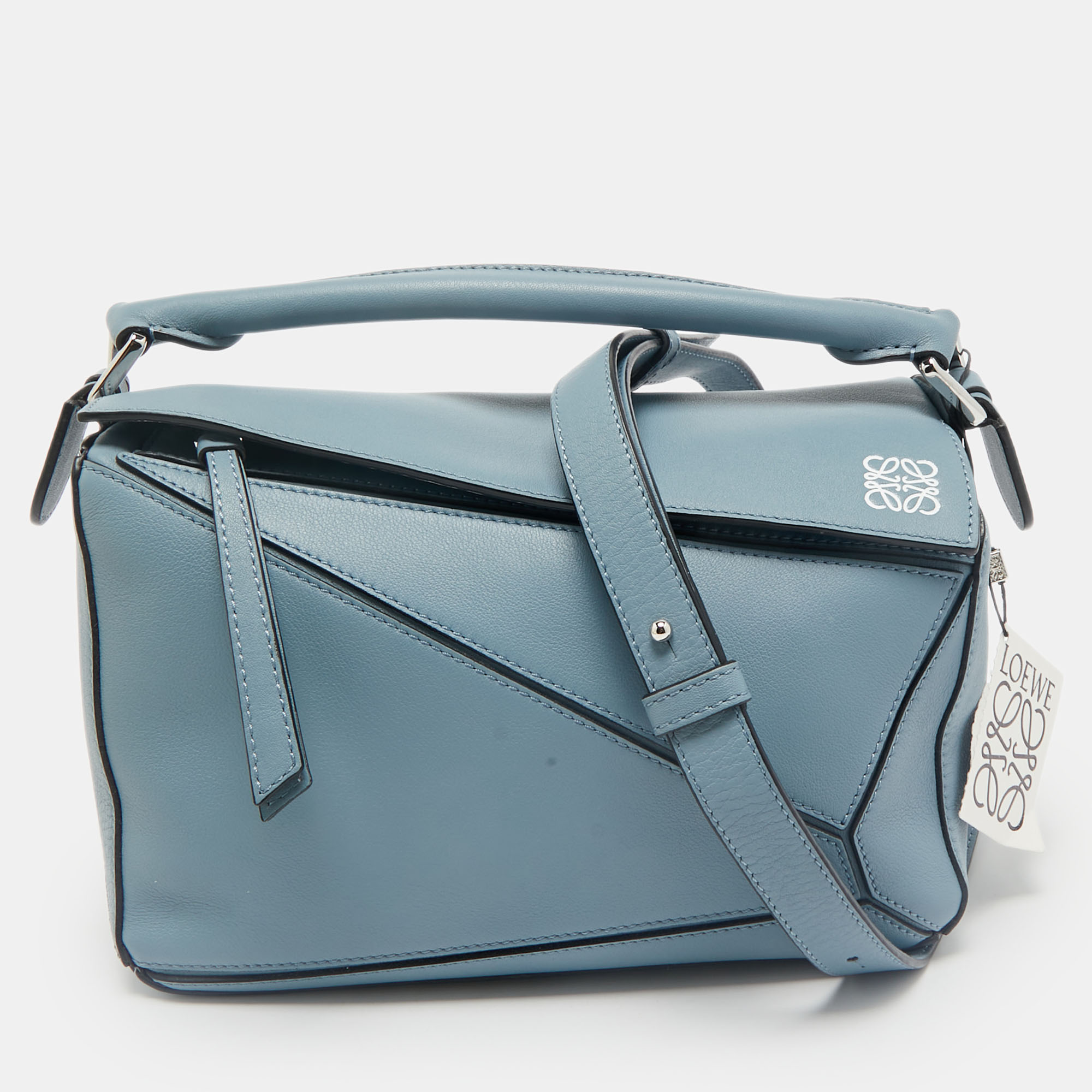 

Loewe Light Blue Leather  Puzzle Shoulder Bag