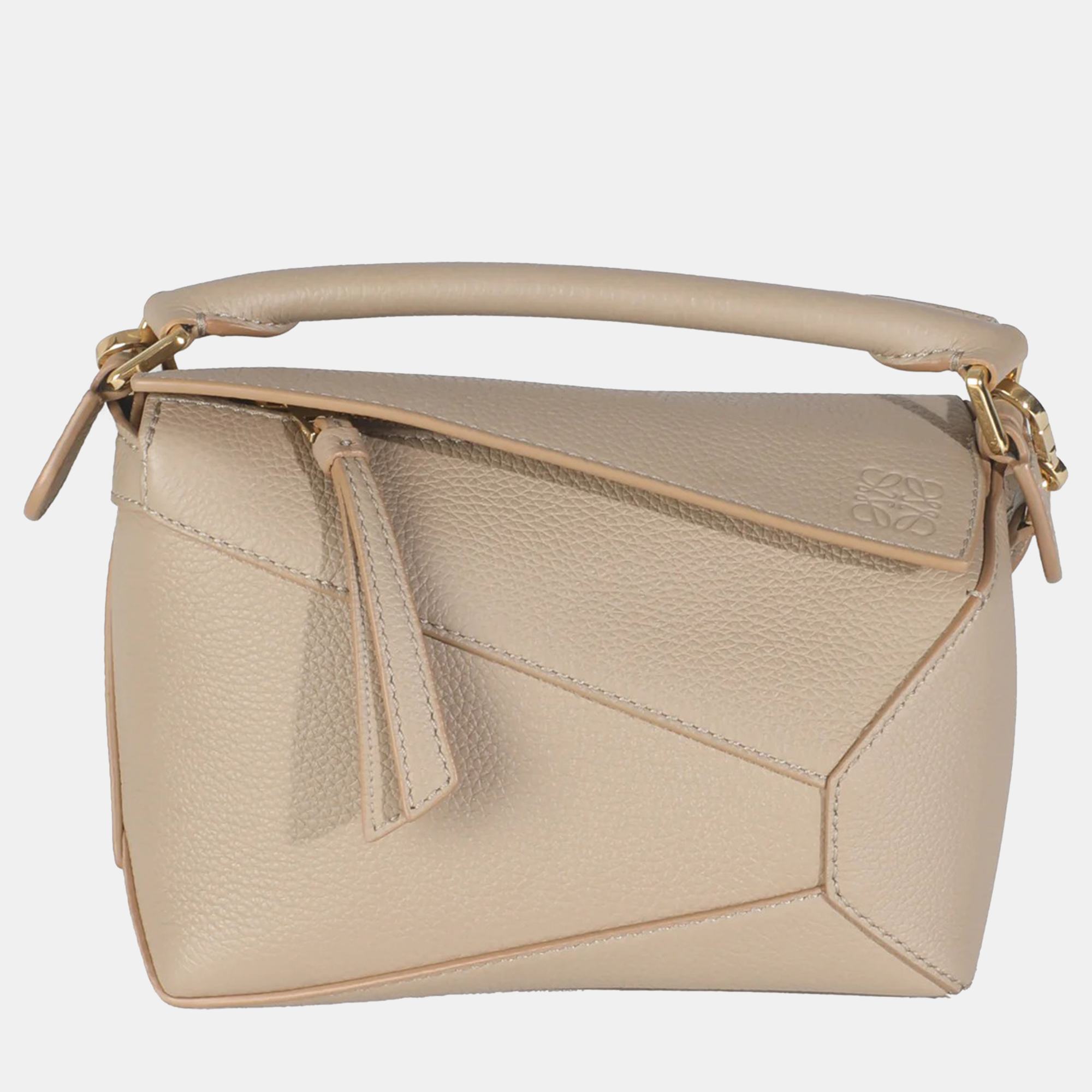 

Loewe Sand Calfskin Mini Puzzle Edge Bag, Beige