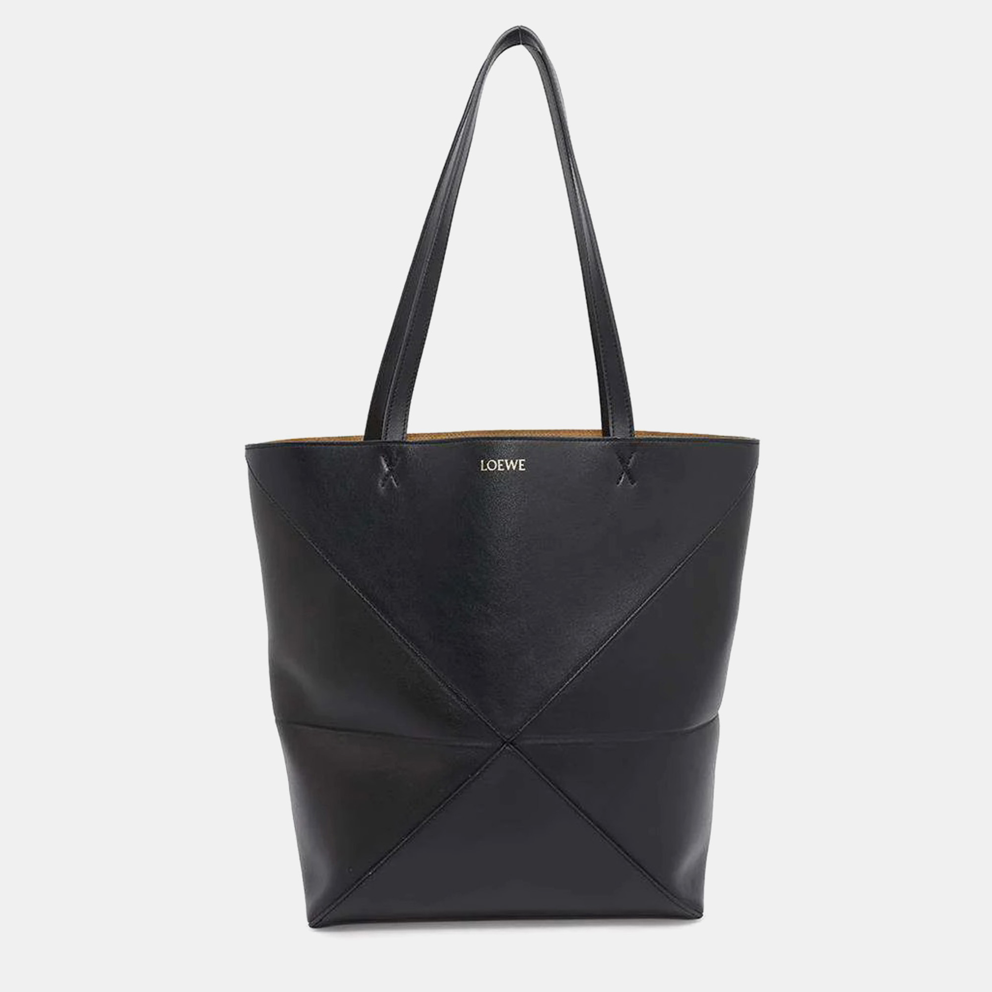 

Loewe Puzzle Fold Tote Black Leather Size Medium
