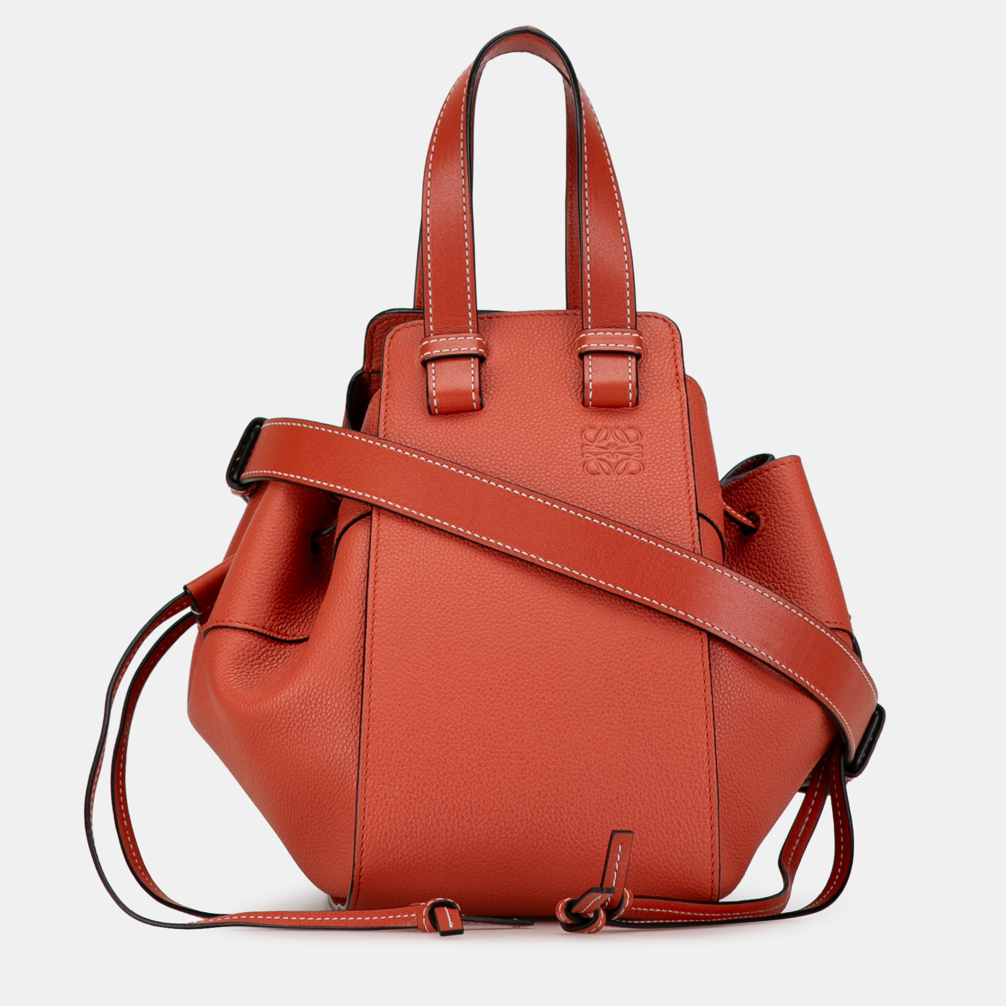 

Loewe Orange Small Leather Hammock Satchel