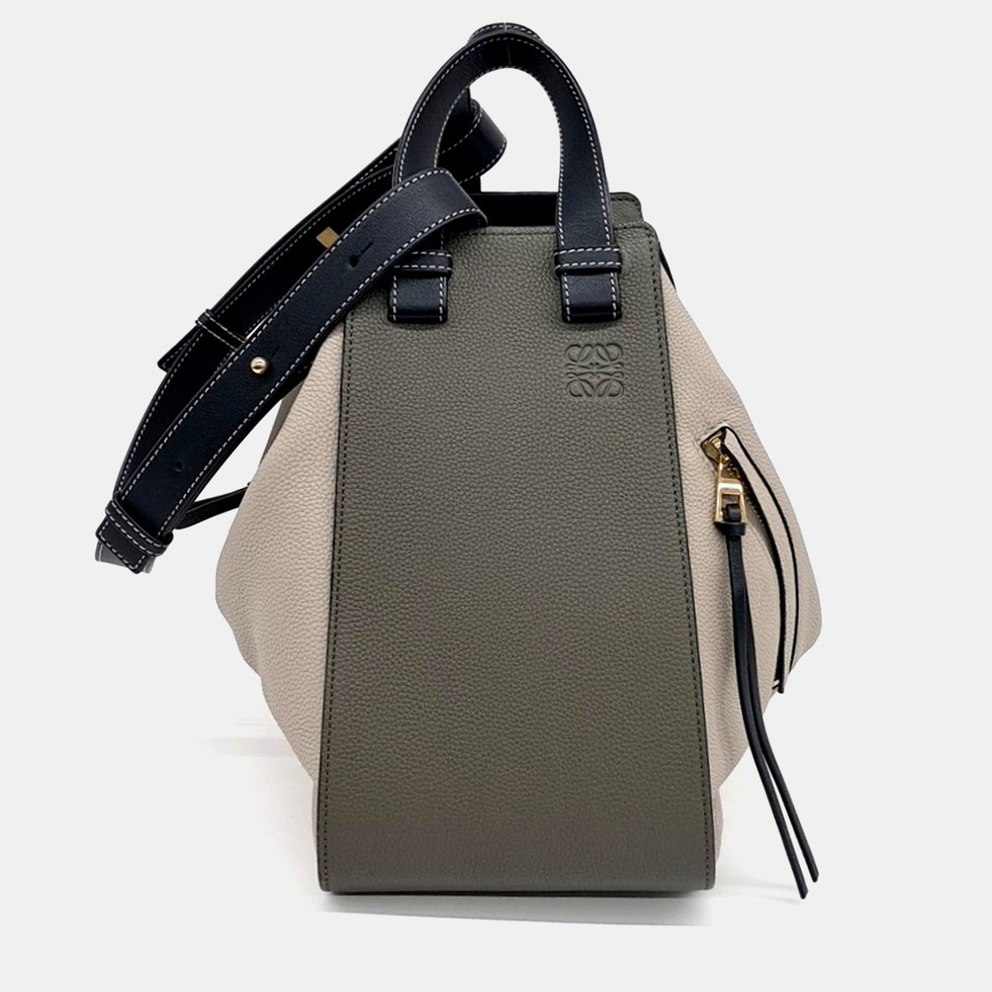 

Loewe Beige Brown Leather Hammock Bag Medium
