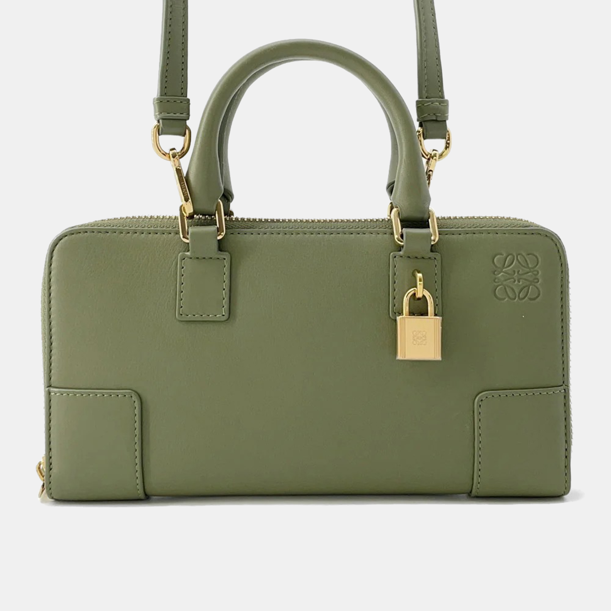 

Loewe Amazona Green Leather Shoulder Bag