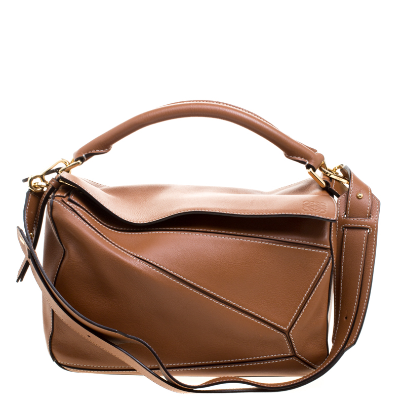 Loewe Brown Leather Puzzle Shoulder Bag Loewe | The Luxury Closet