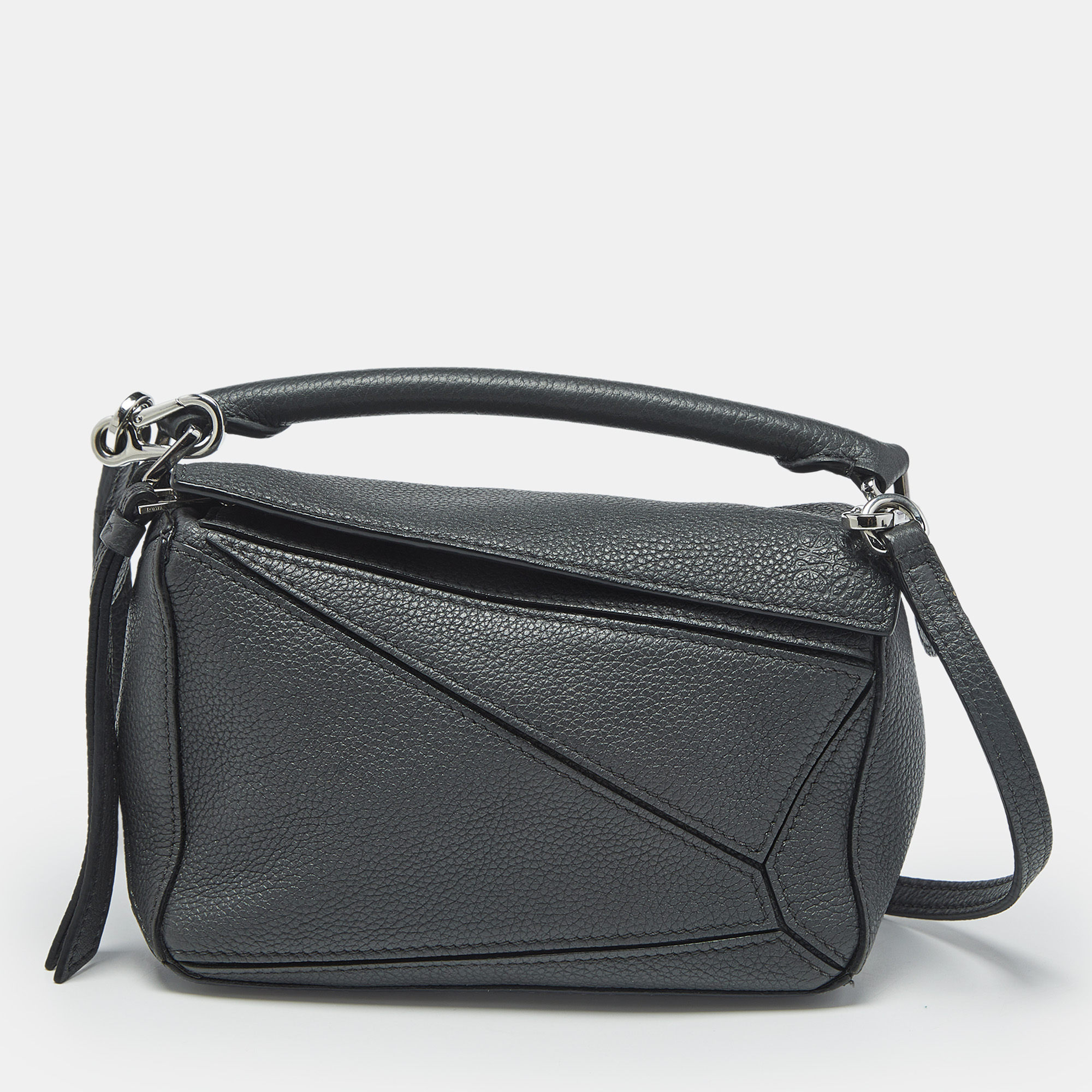 

Loewe Grey Leather Mini Puzzle Shoulder Bag