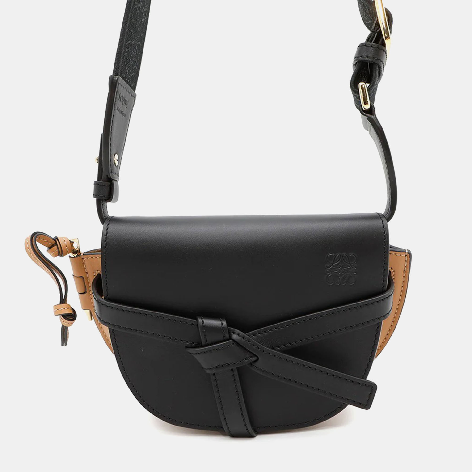 

Loewe Gate Dual Mini Black/Beige Leather Shoulder Bag