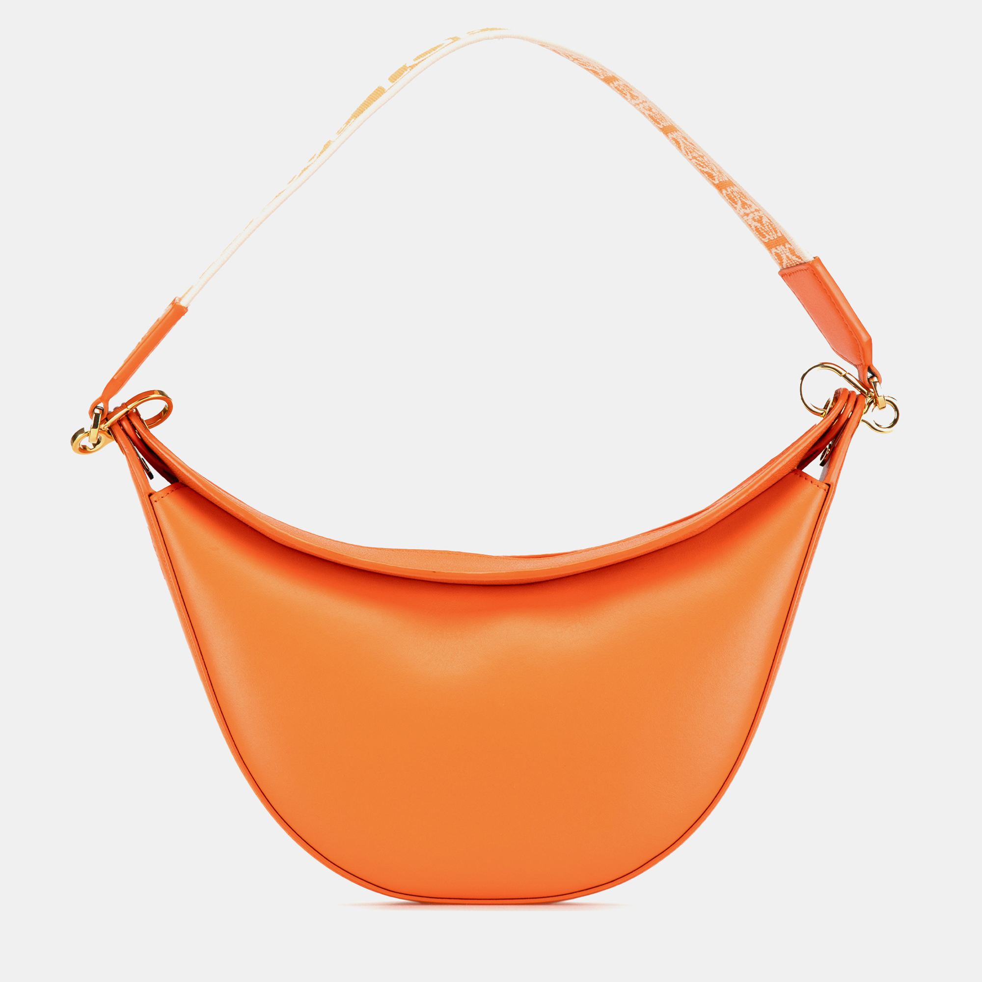 

Loewe Orange Small Leather Luna Hobo