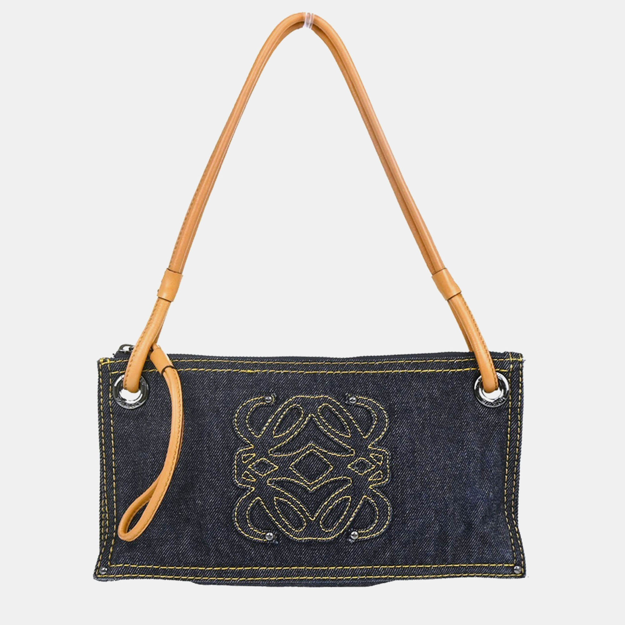 

Loewe Anagram Blue Denim Shoulder Bag