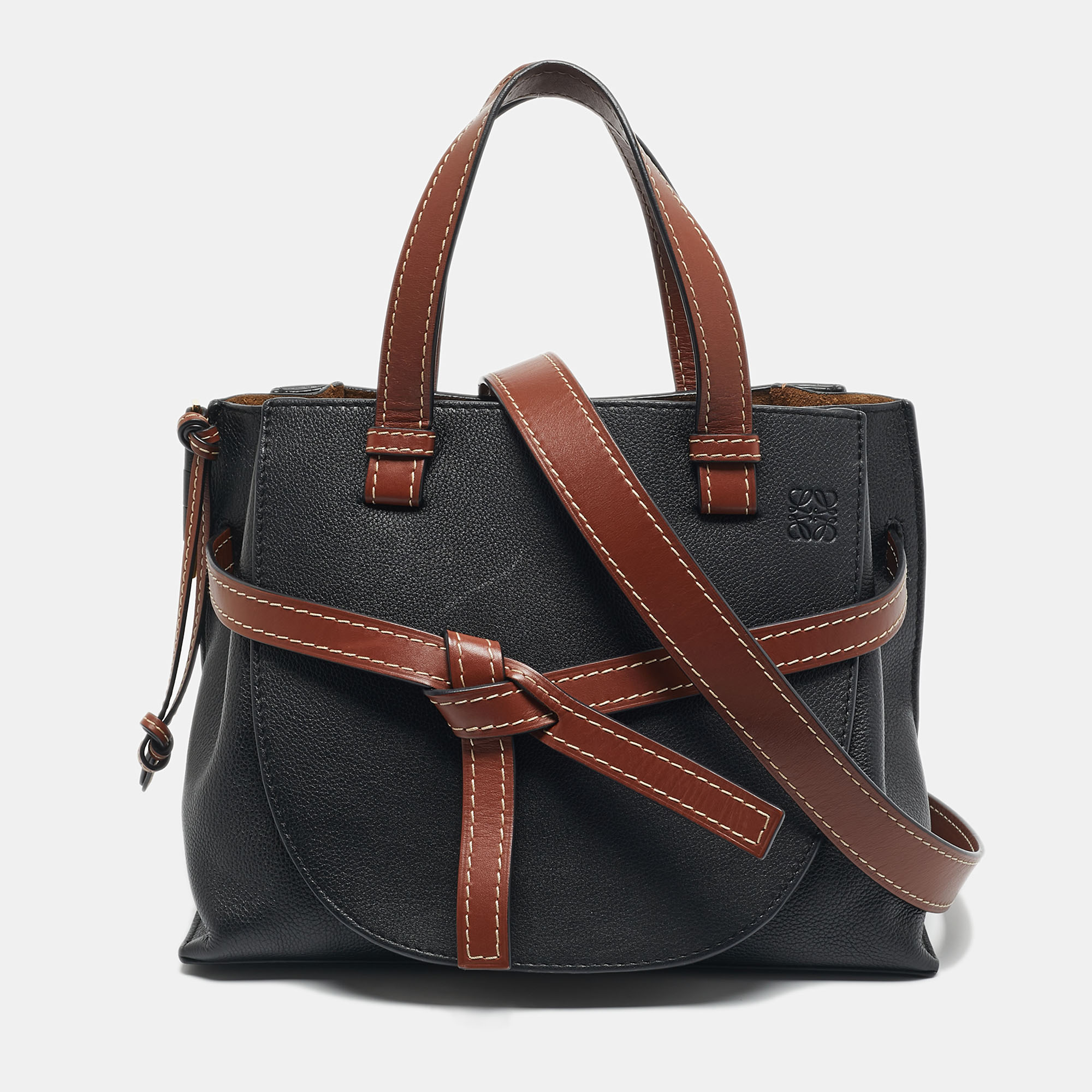 

Loewe Black/Brown Leather  Gate Tote