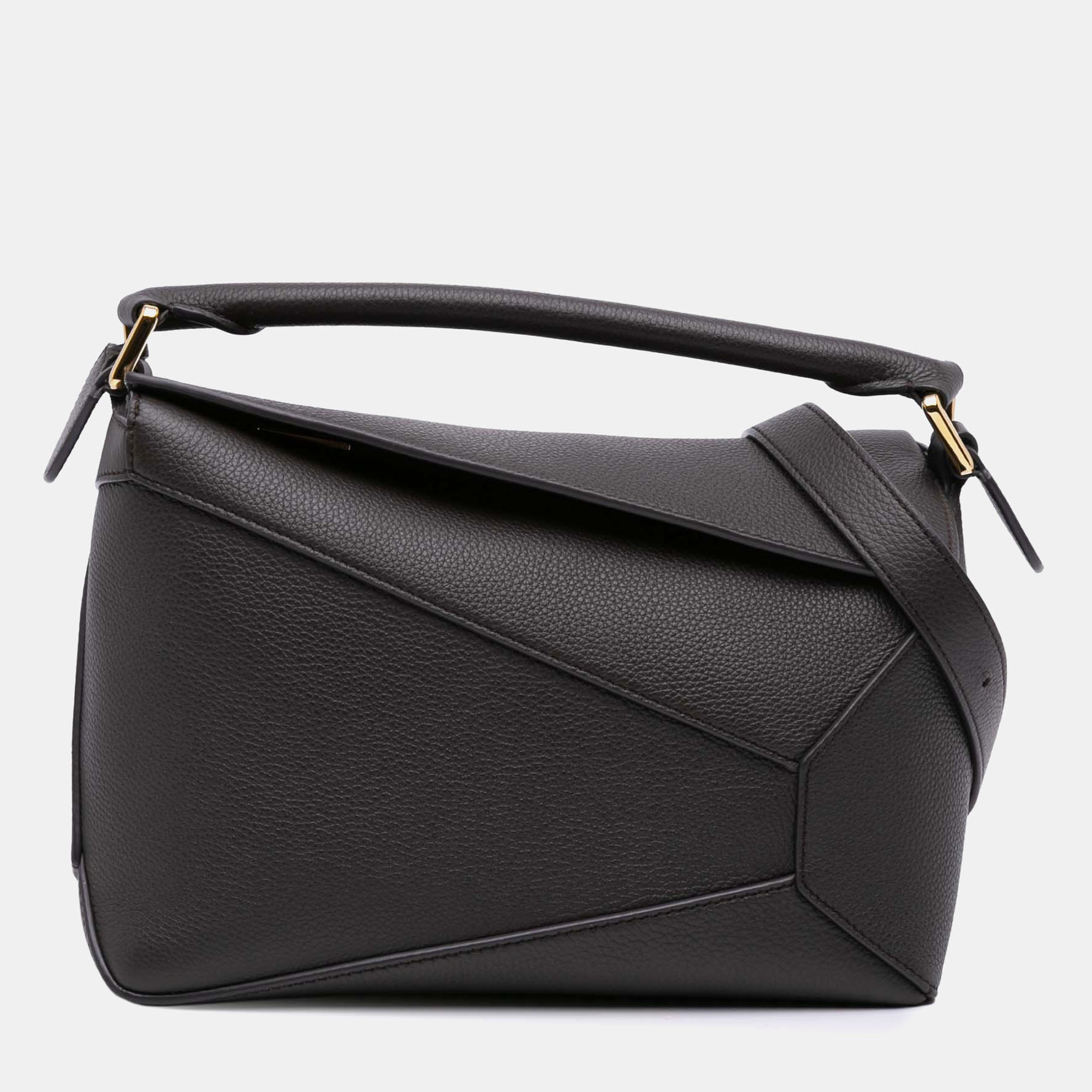 

Loewe Grey Small Calfskin Puzzle Edge Satchel