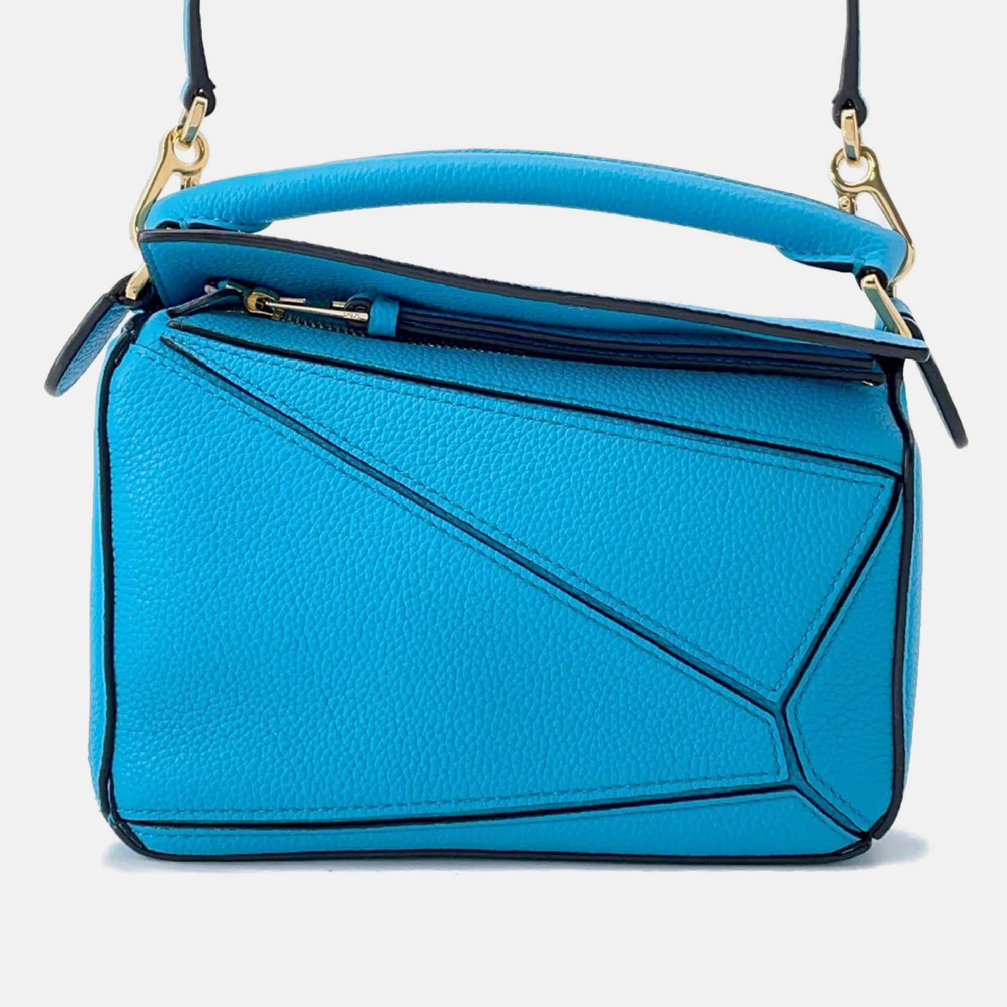 

Loewe Puzzle Mini Light Blue Leather Bag