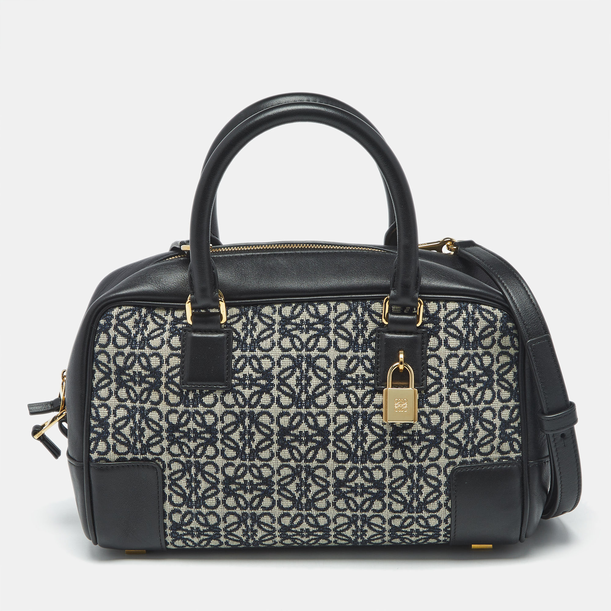 

Loewe Black Jacquard Canvas and Leather Amazona 23 Bag