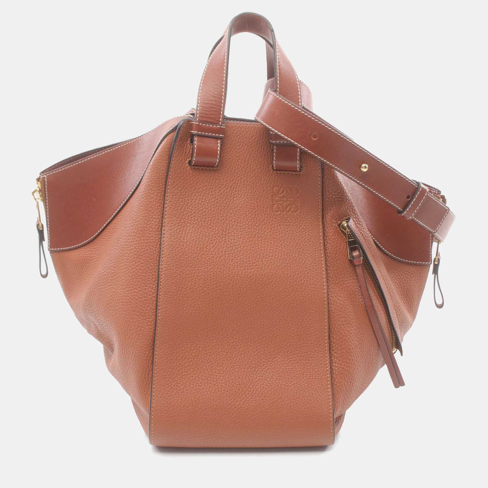 Pre-owned Loewe Brown Medium Soft Grained Calfskin Hammock