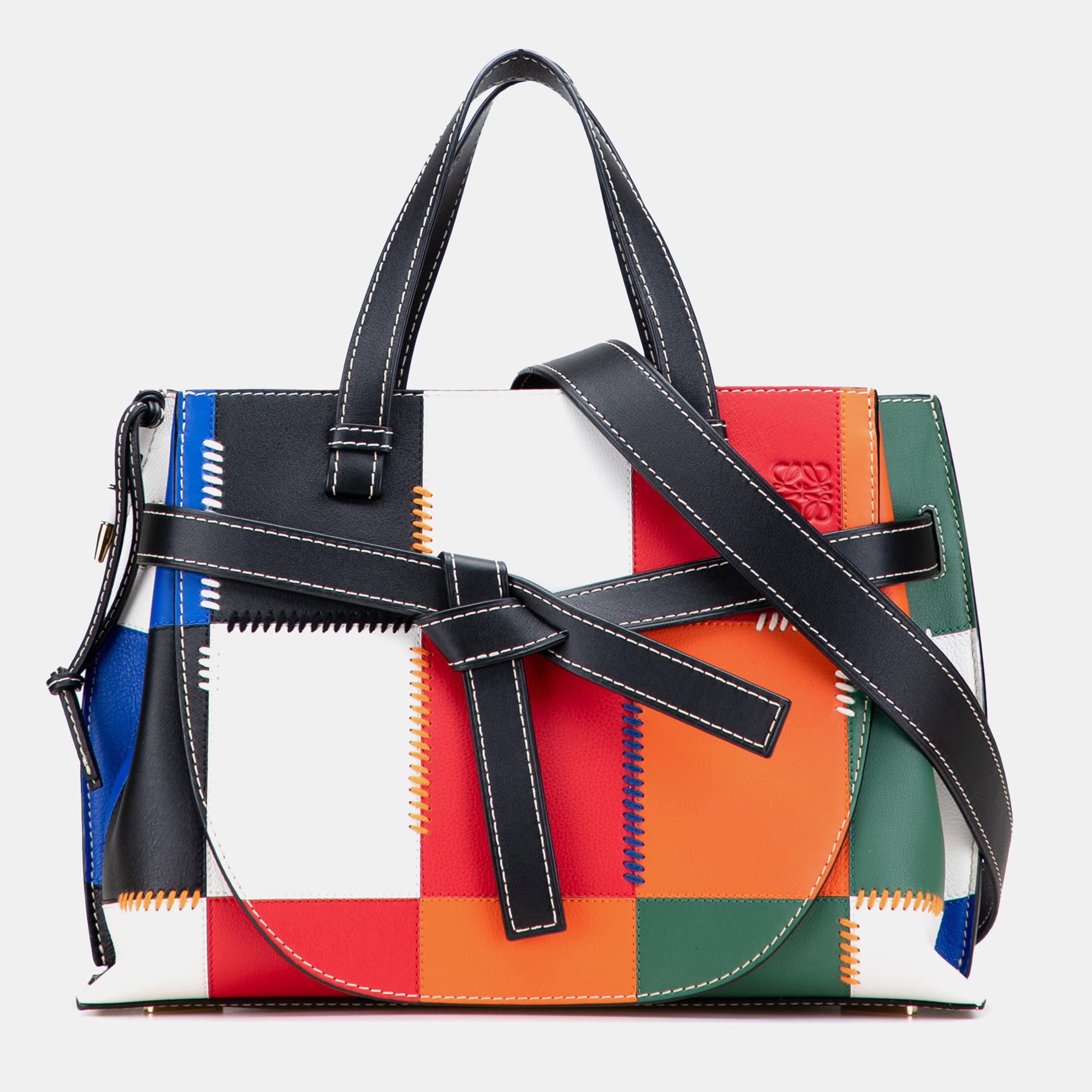 

Loewe Multicolor Medium Patchwork Leather Gate Top Handle Satchel