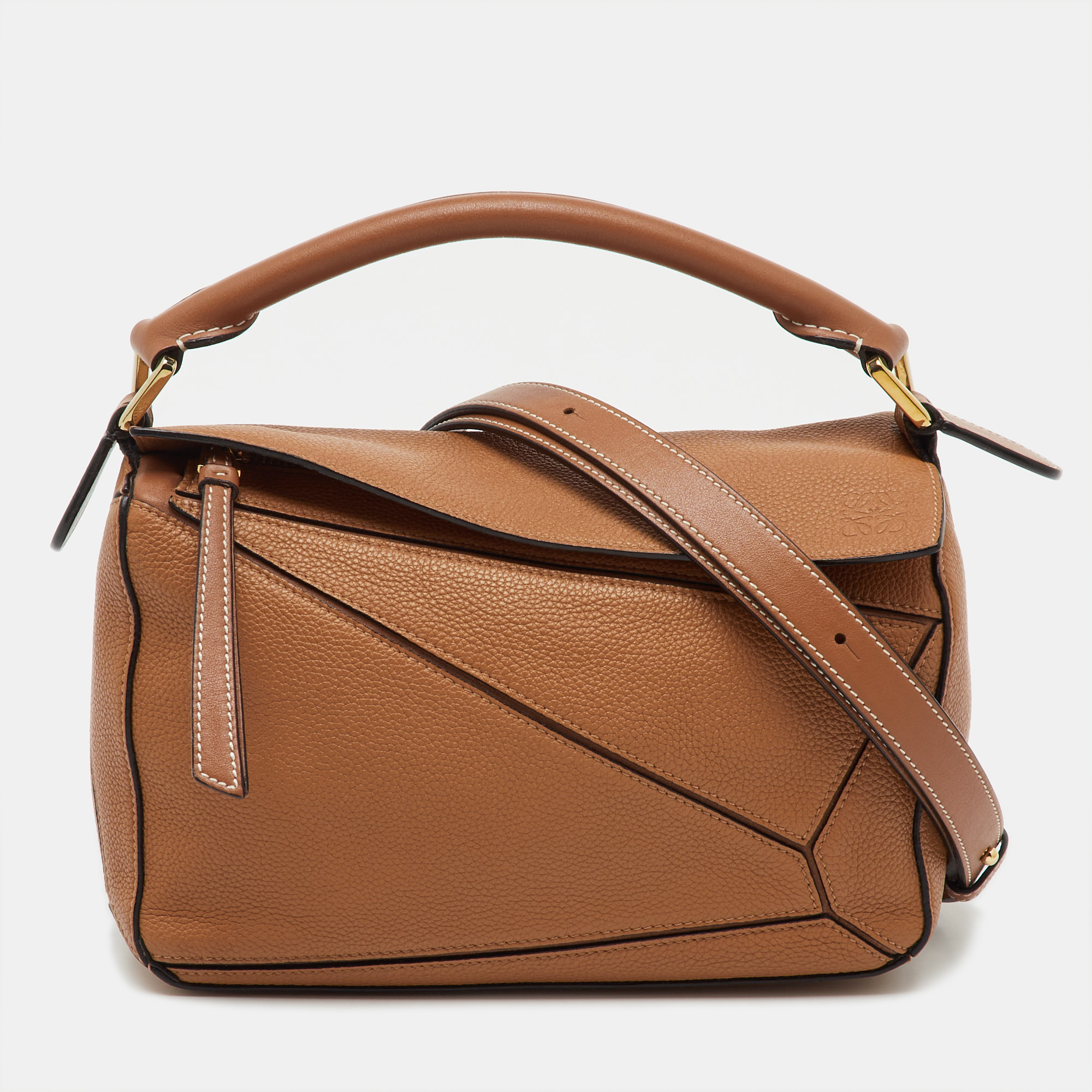 

Loewe Tan Leather Small Puzzle Shoulder Bag