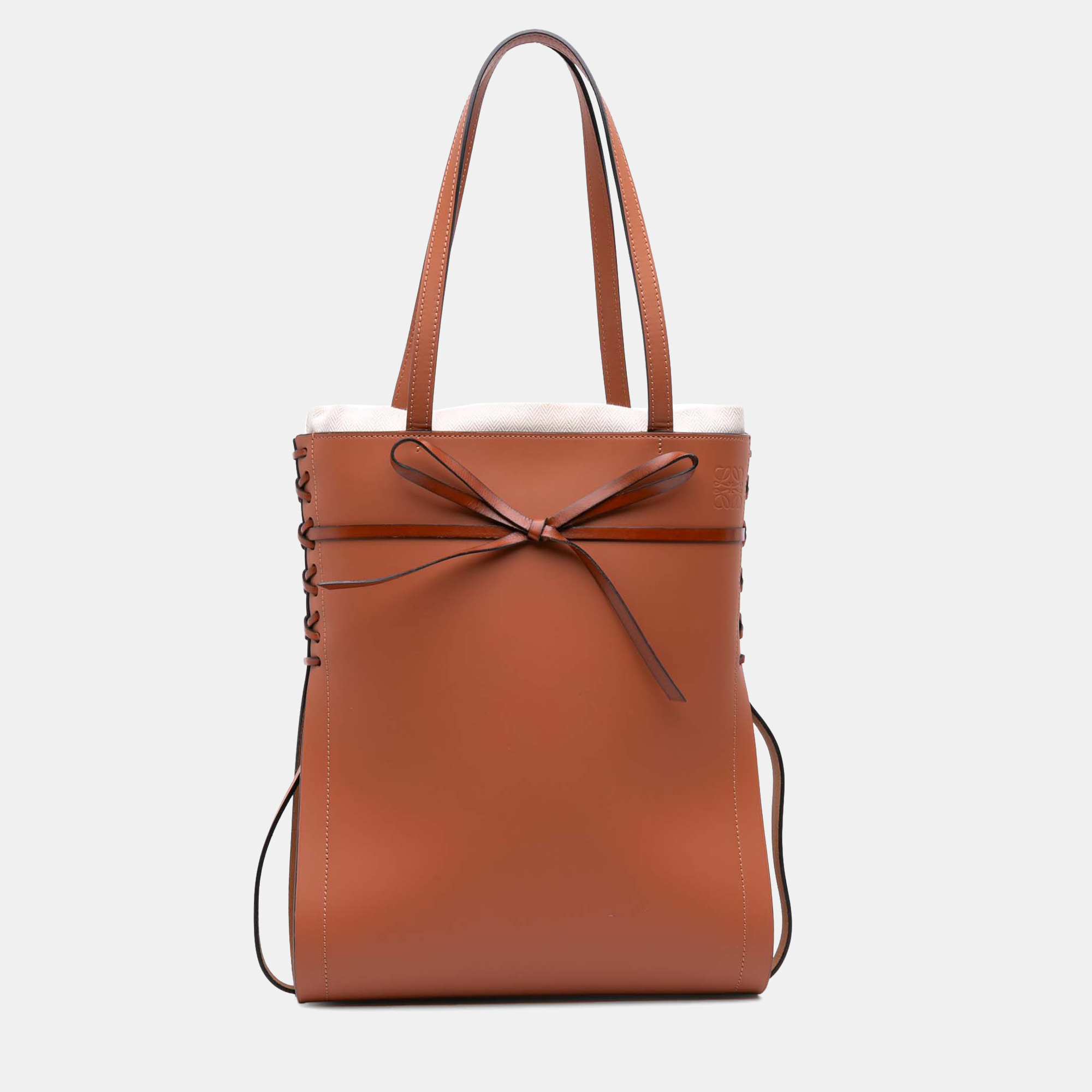 

Loewe Brown Leather Ikebana Tote