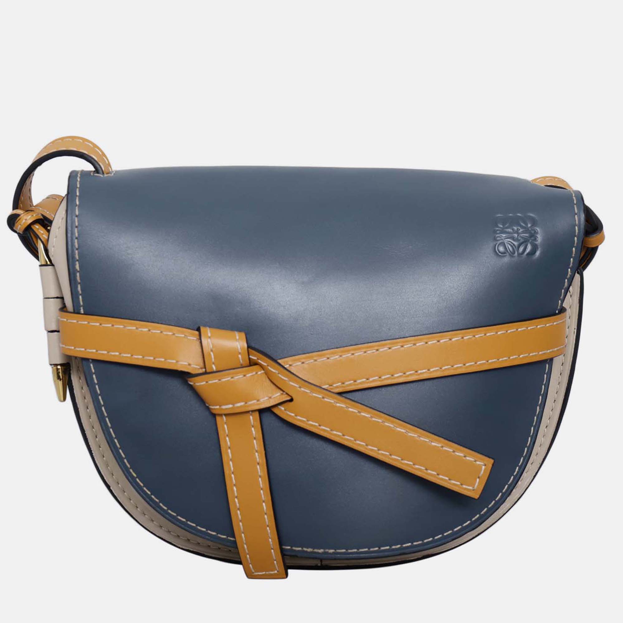 Pre-owned Loewe Small Gate Crossbody Bag In Blue