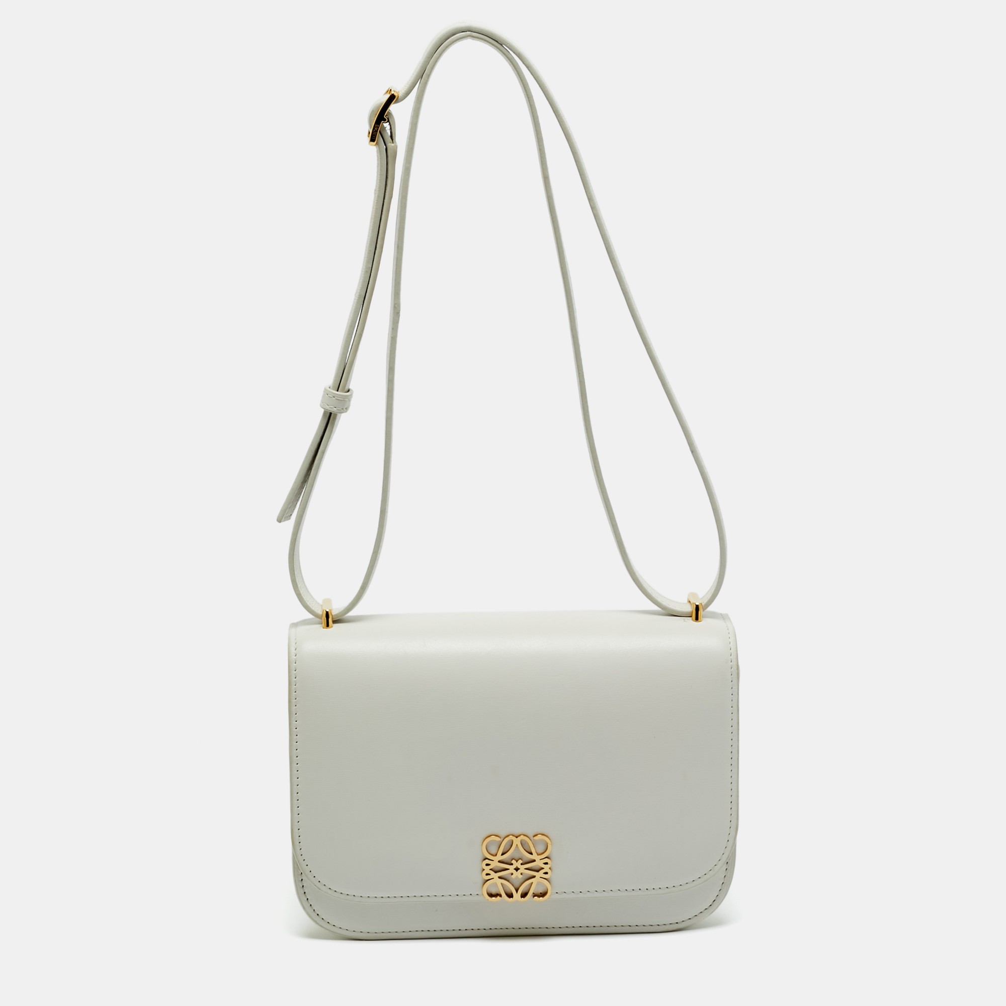 

Loewe White Leather Goya Shoulder Bag