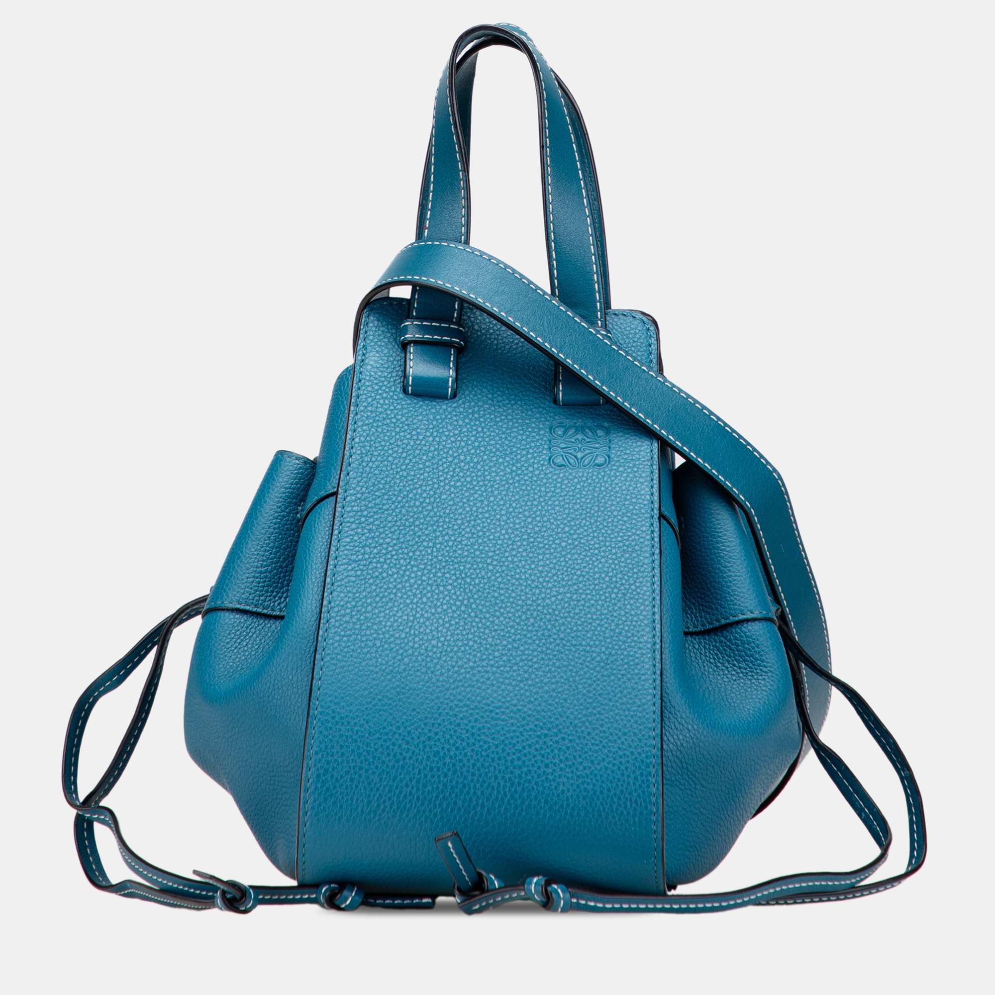 

Loewe Blue Small Grained Calfskin Drawstring Hammock Bag